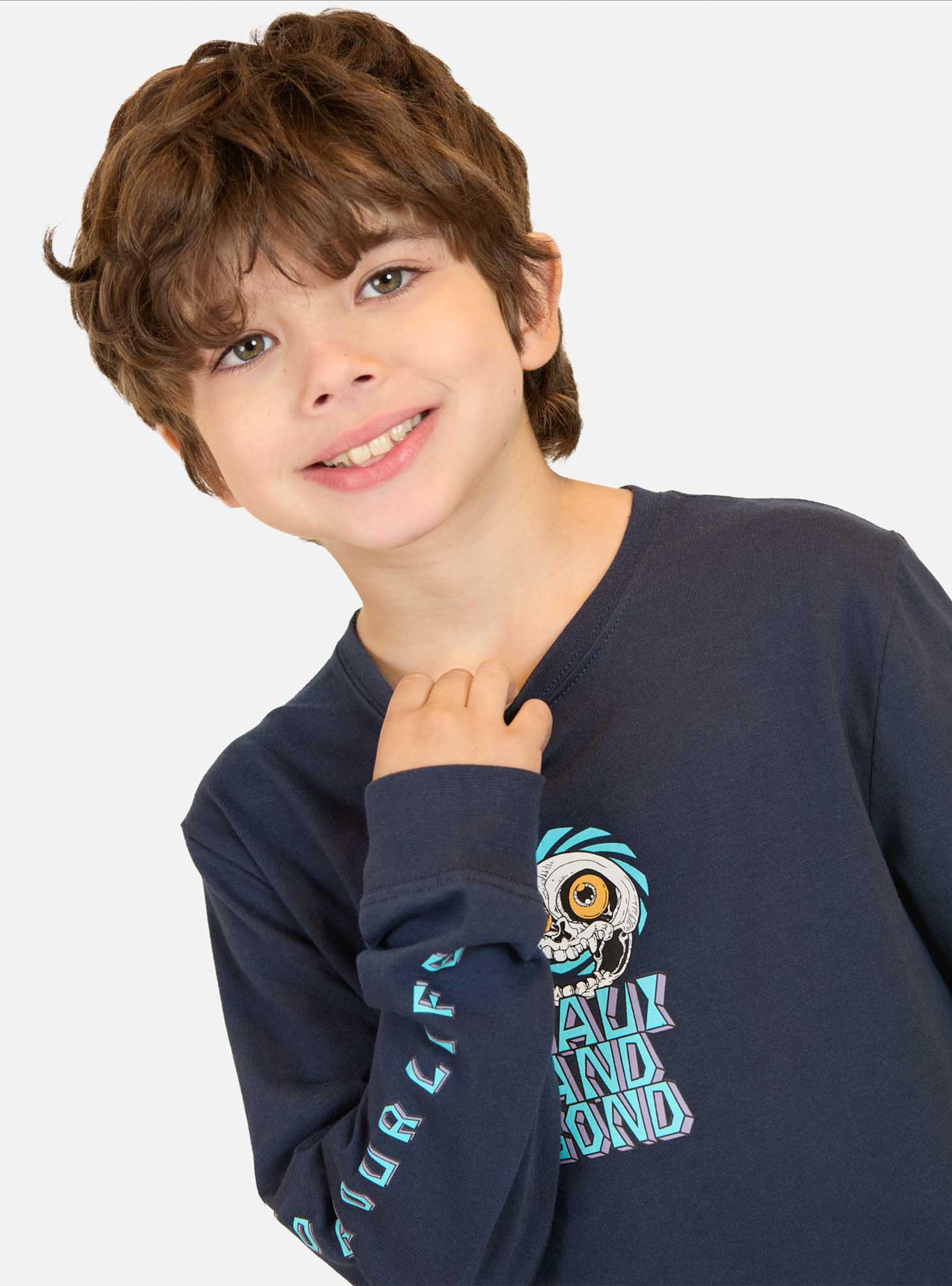 Polera Skull Smile Manga Larga-2