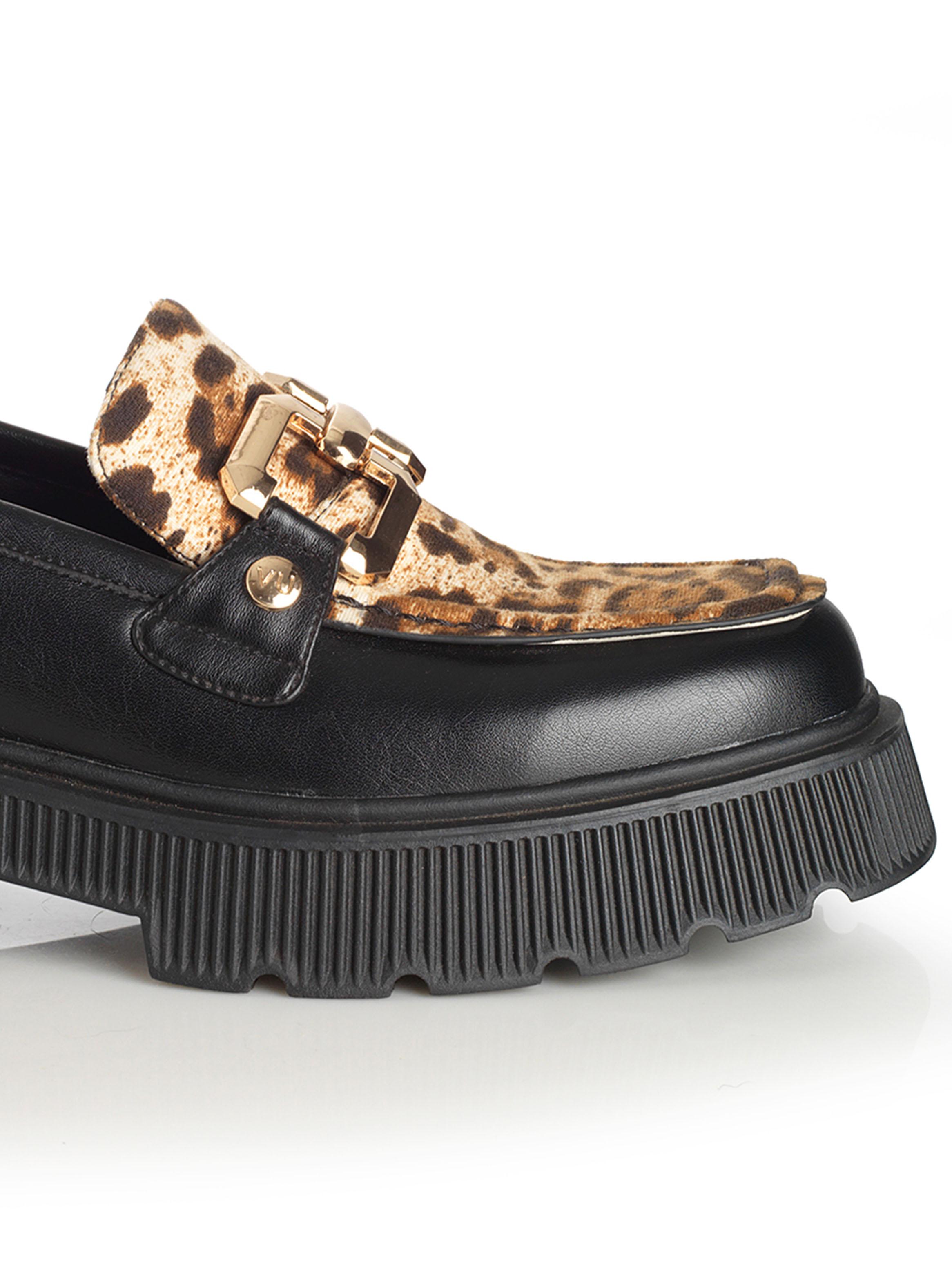 Mocasín Detalle Animal Print Mujer-4