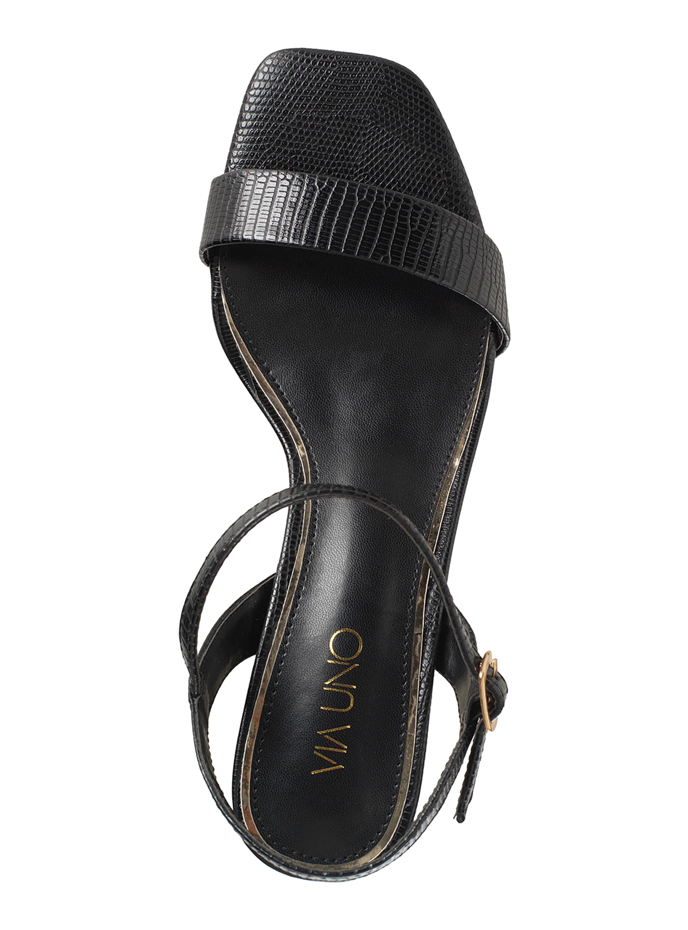 Sandalia Hebilla y Taco Cuadrado Mujer-2