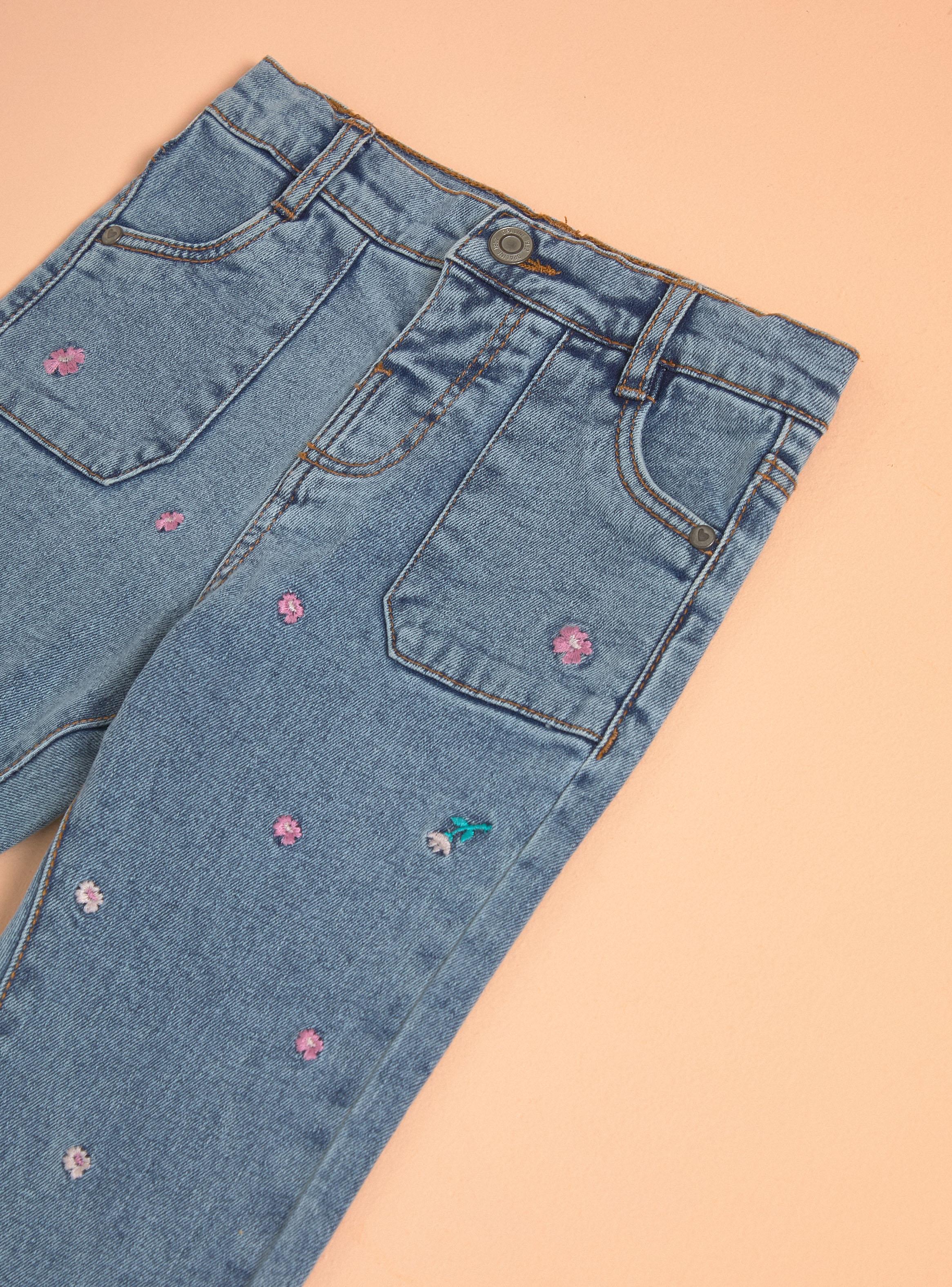 Jeans Flare Full Bordado Niña-2