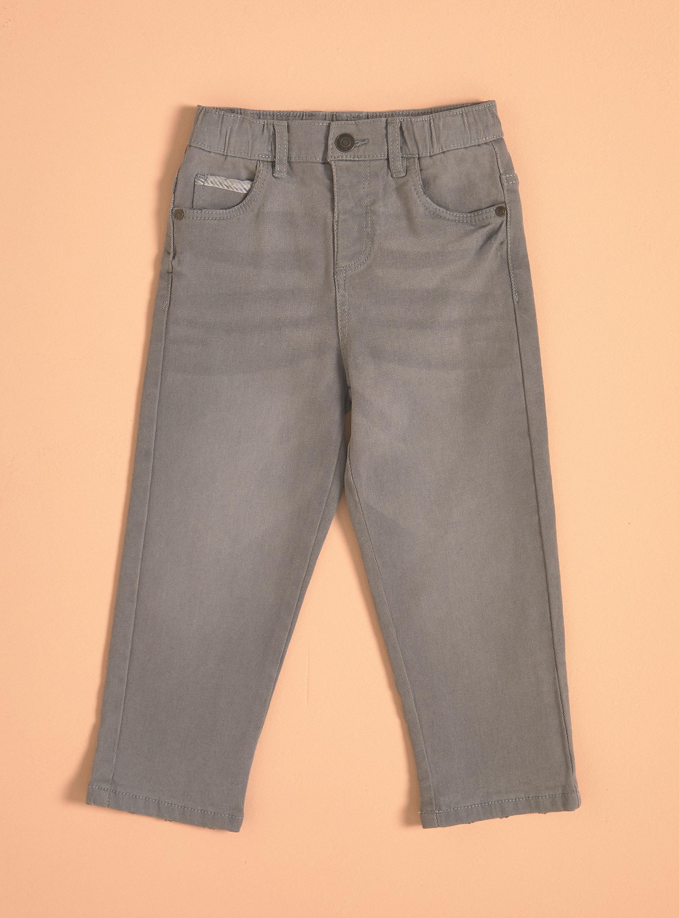 Jeans Rectos con Botón Niño-0
