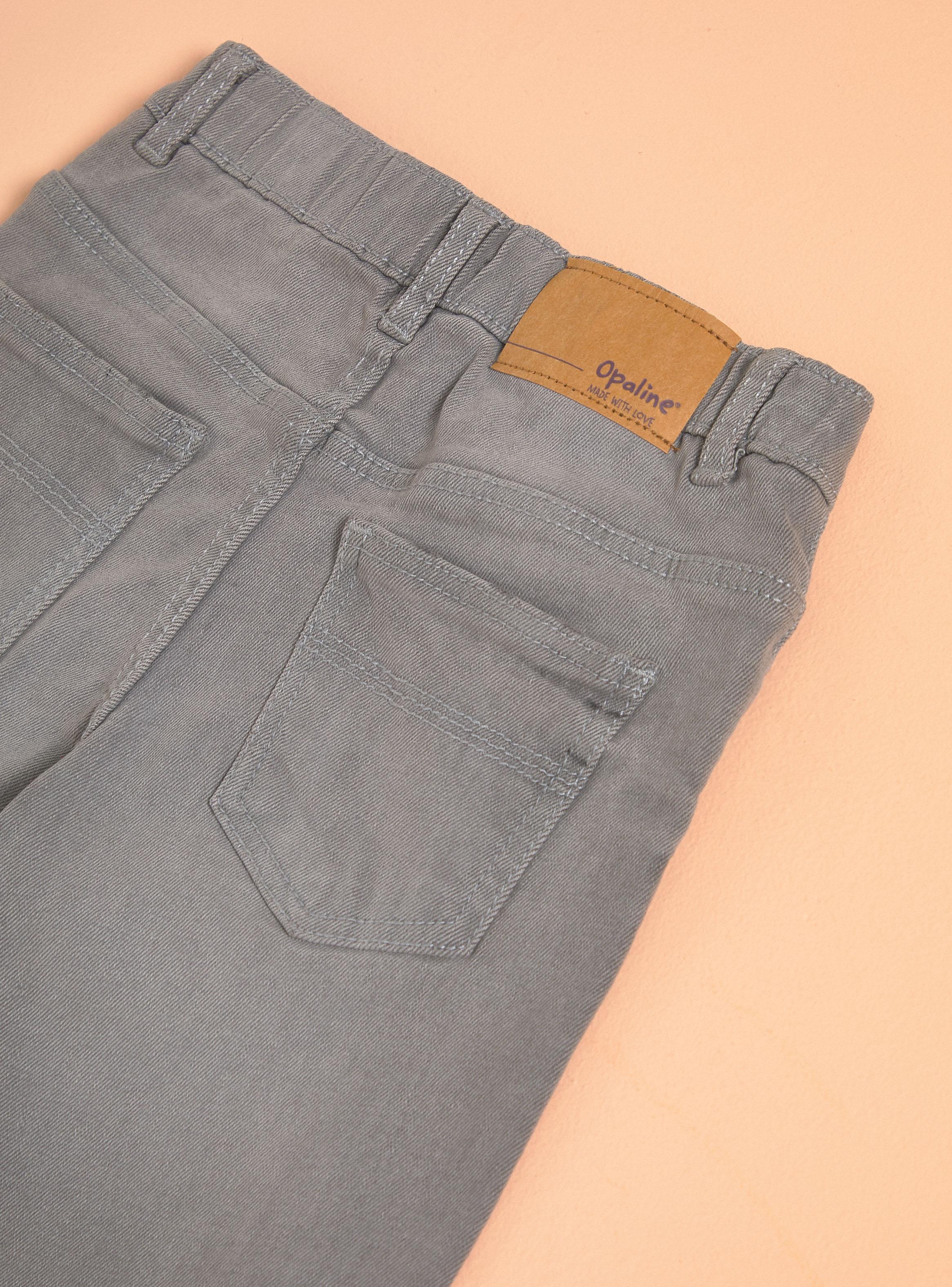 Jeans Rectos con Botón Niño-1