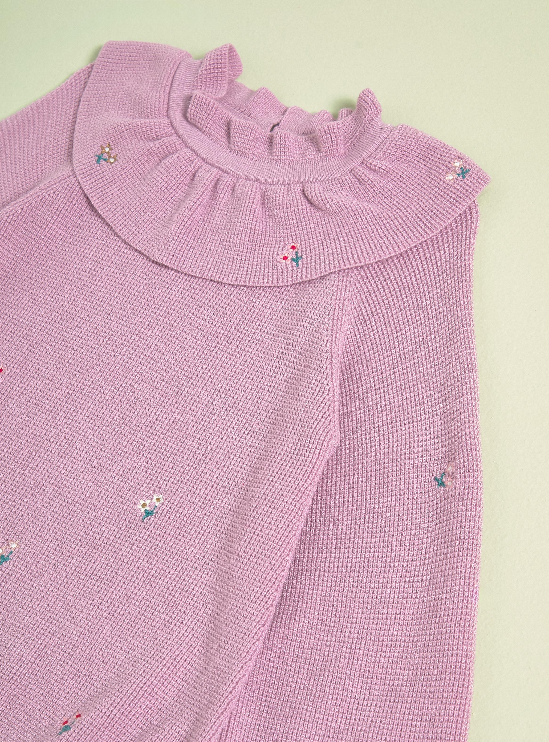 Sweater Cuello Bobo con Mini Bordado Niña-2
