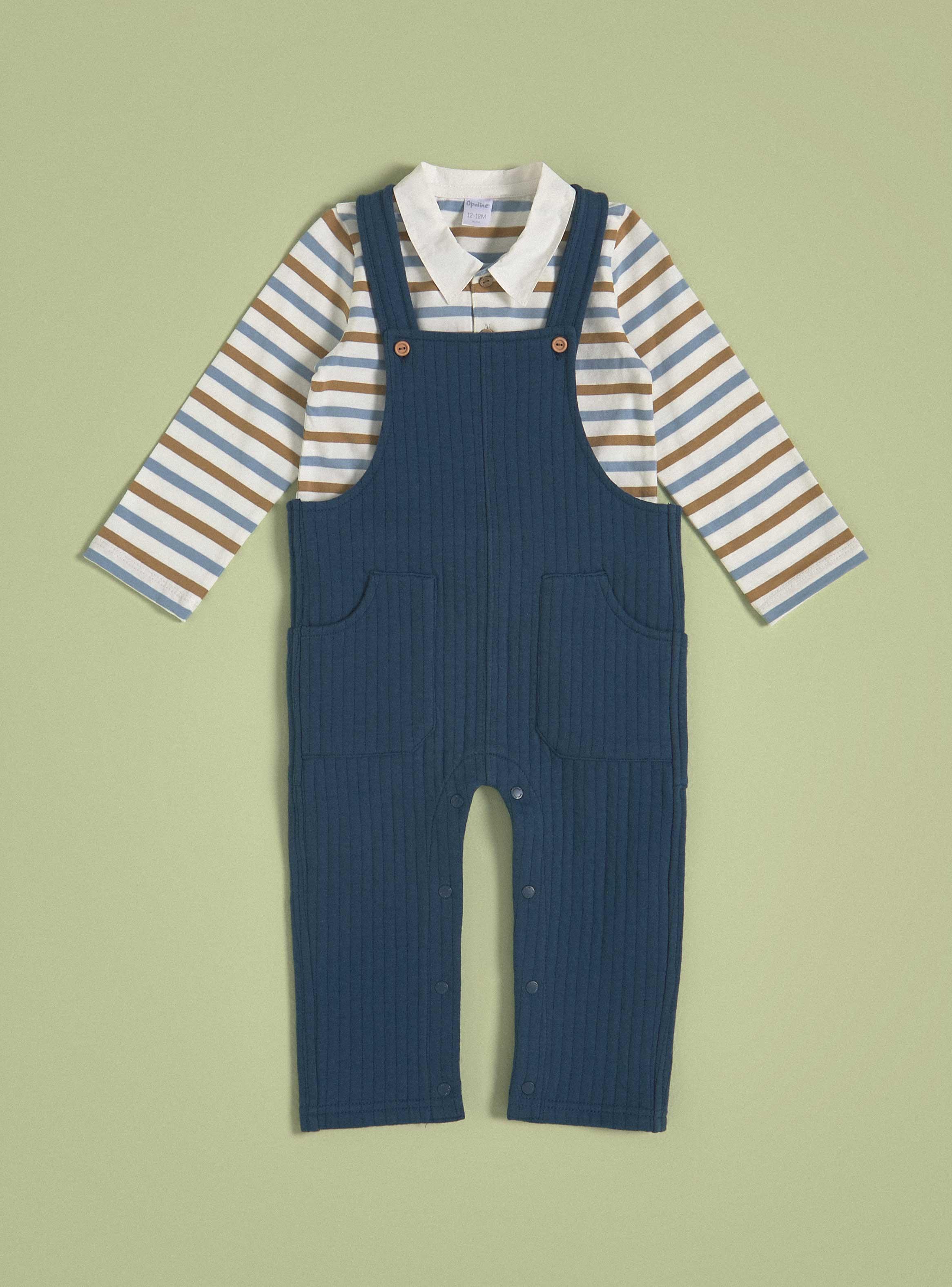 Conjunto  Polera y Jardinera con Broches-0