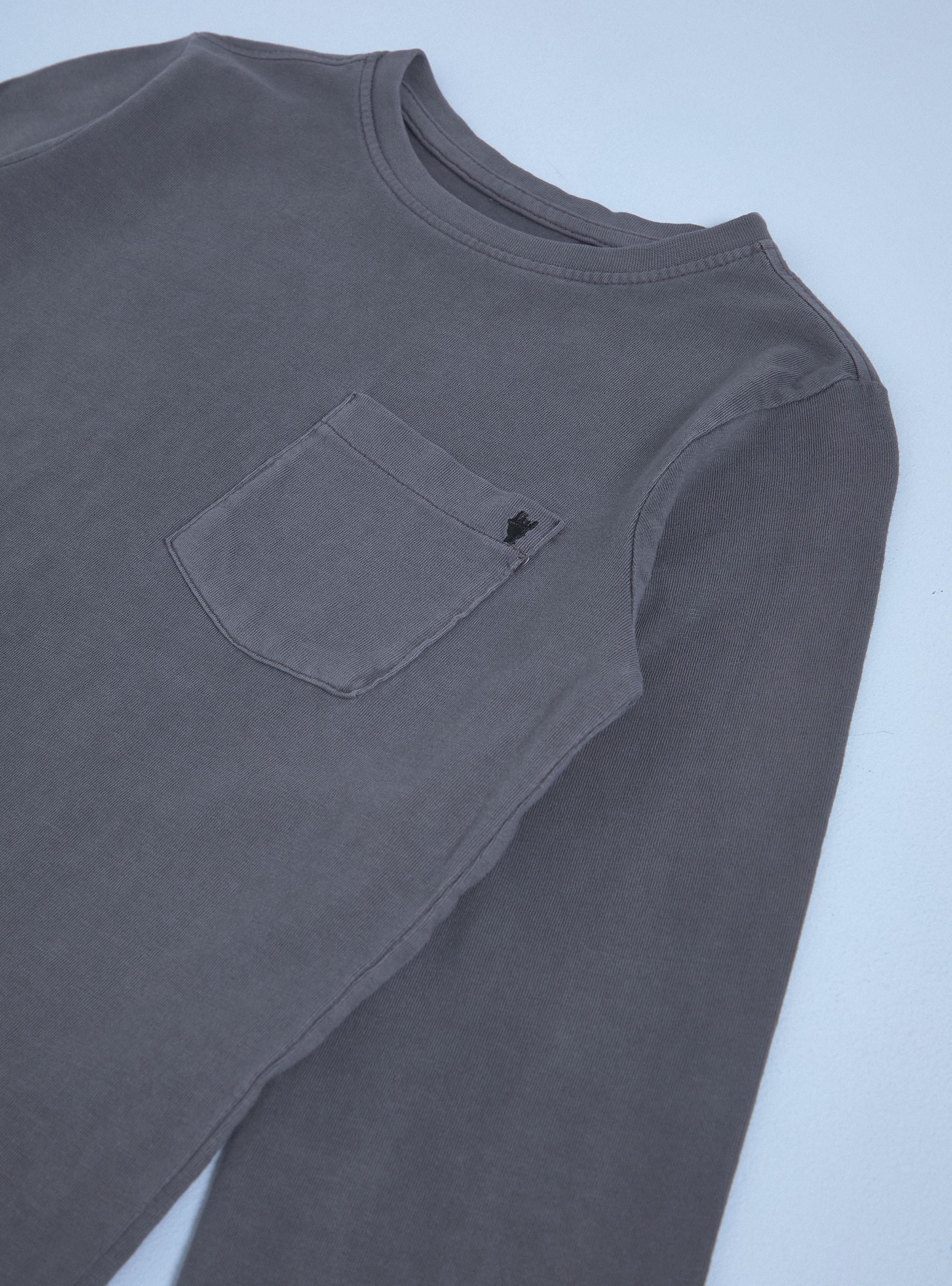Polera Bolsillo Acid Wash Algodón-2