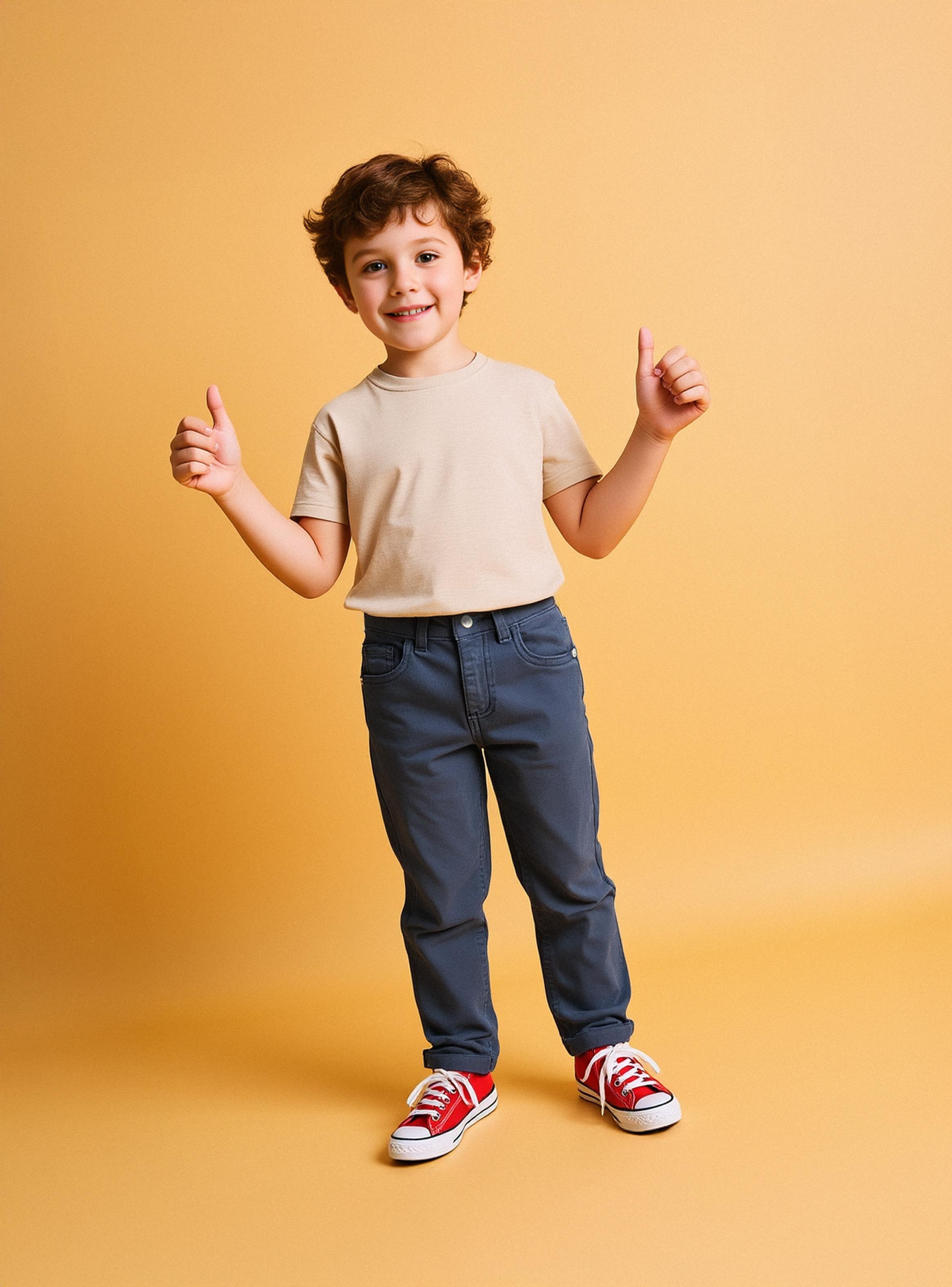 Pantalón Twill 5 Bolsillos Color-0