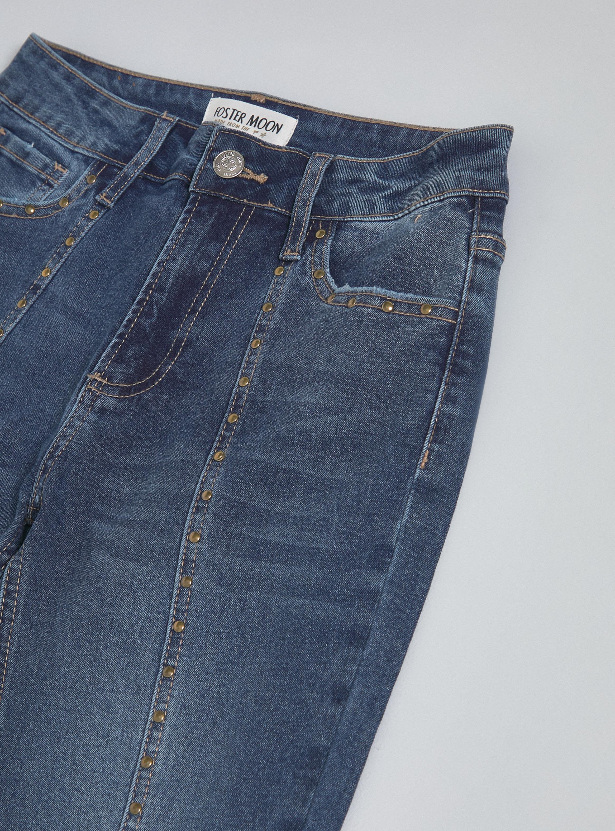 Jeans Flare con Tachas-2
