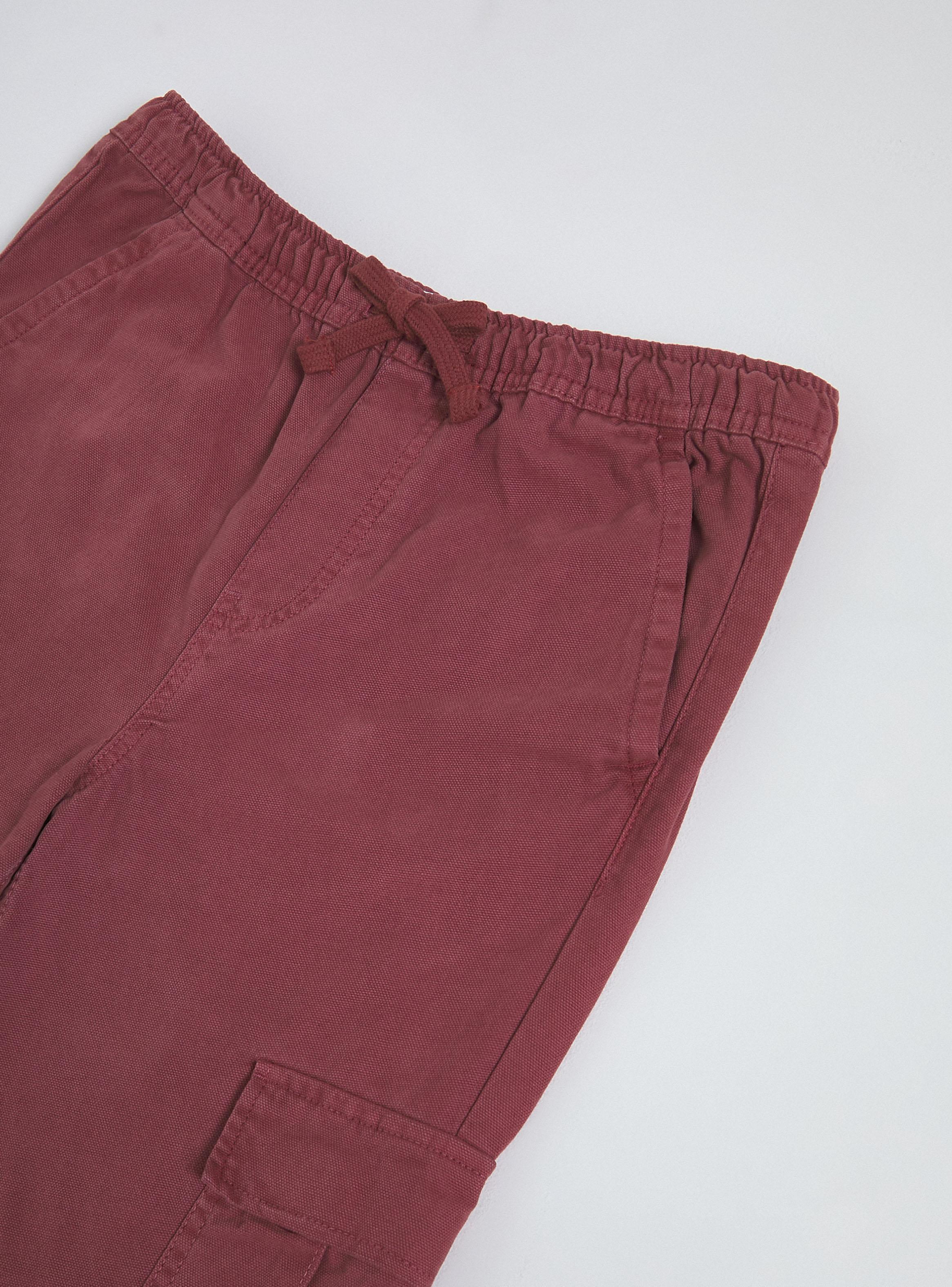 Pantalón Bolsillos Cargo con Cintura Elasticada-2