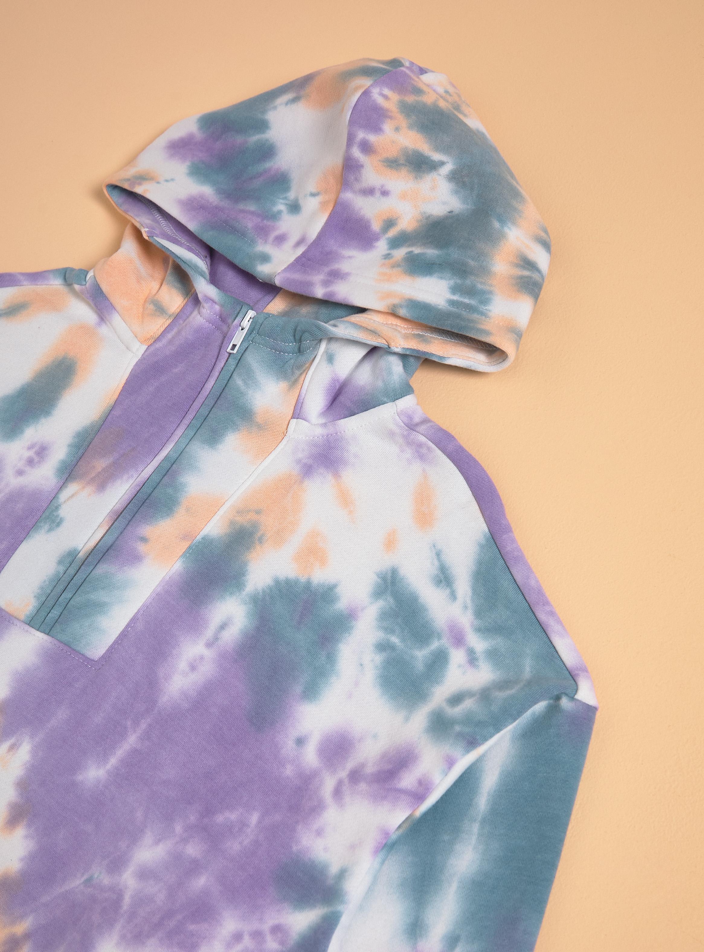 Polerón con Medio Cierre y Estampado Tie Dye-2
