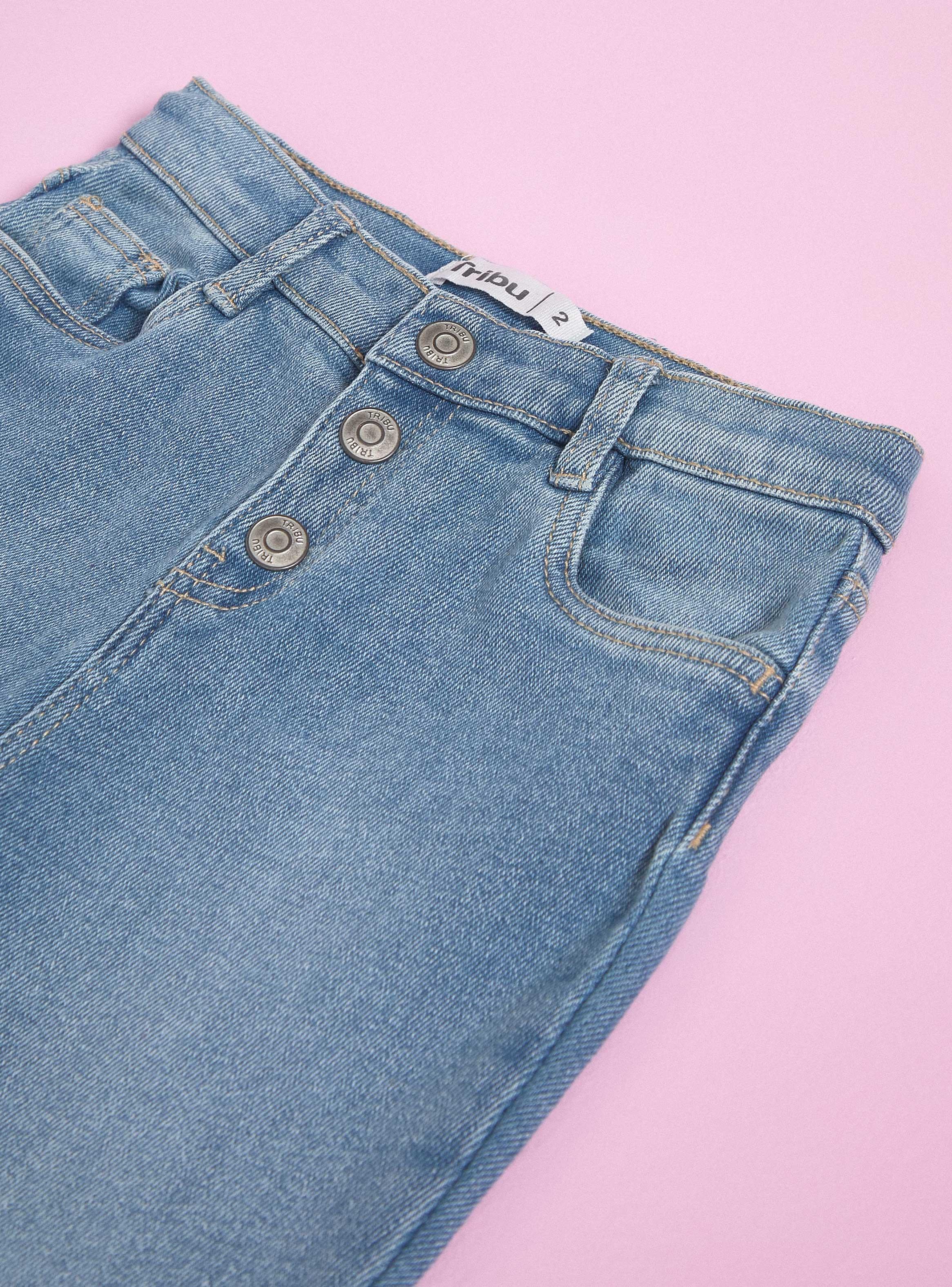 Jeans Flare con 3 Botones-2