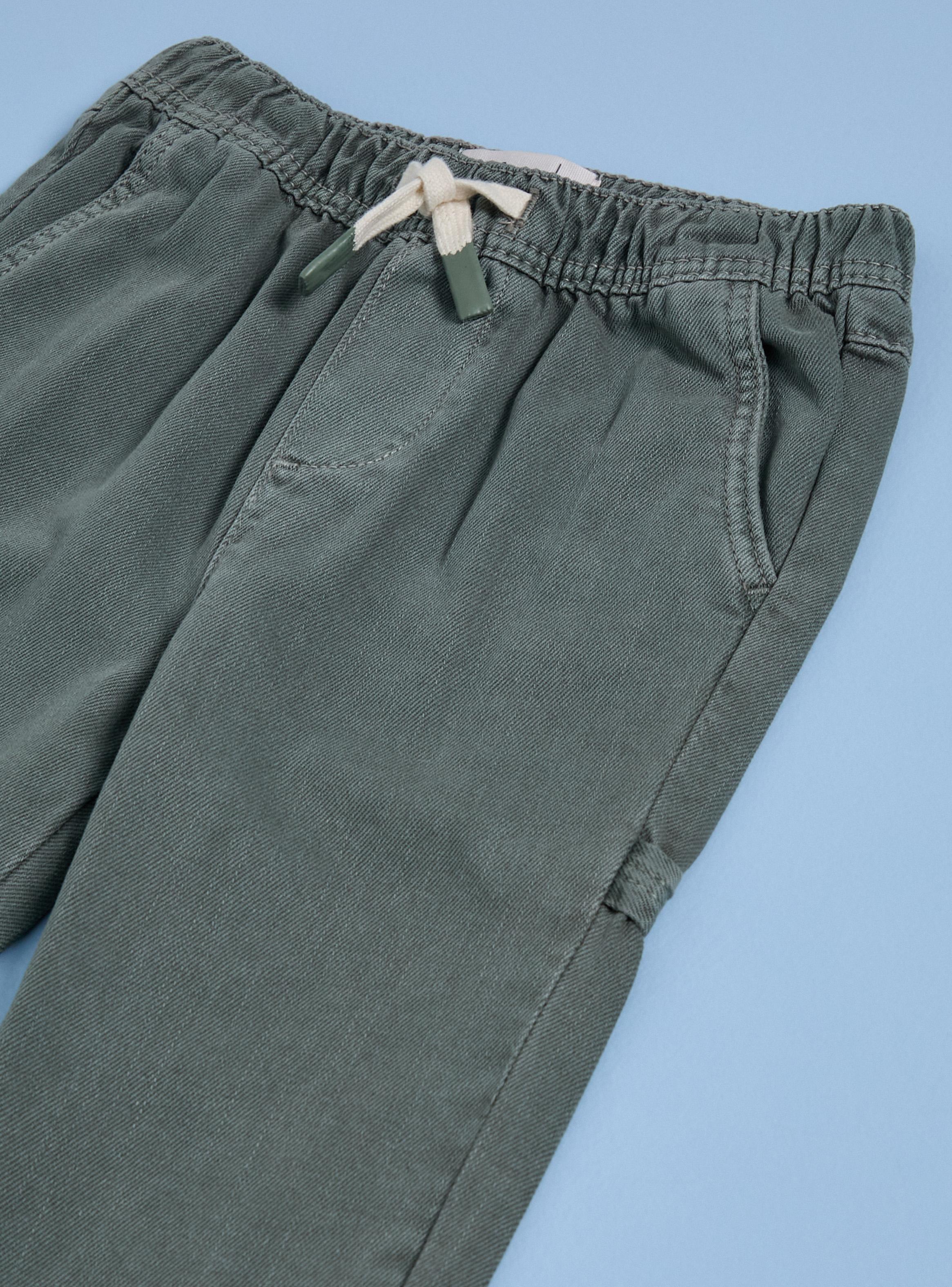 Pantalón Color con Cintura Elasticada-2