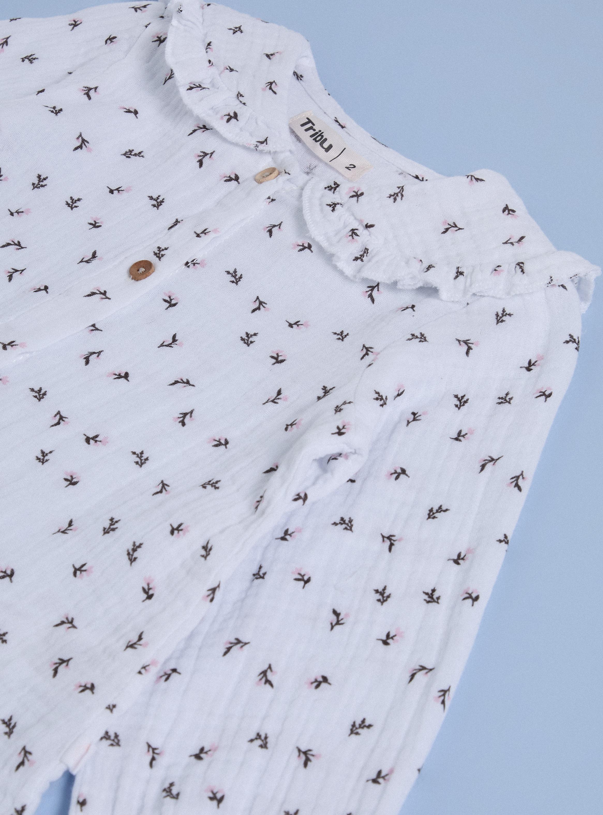 Blusa Estampado Floral con Cuello Bobo-2