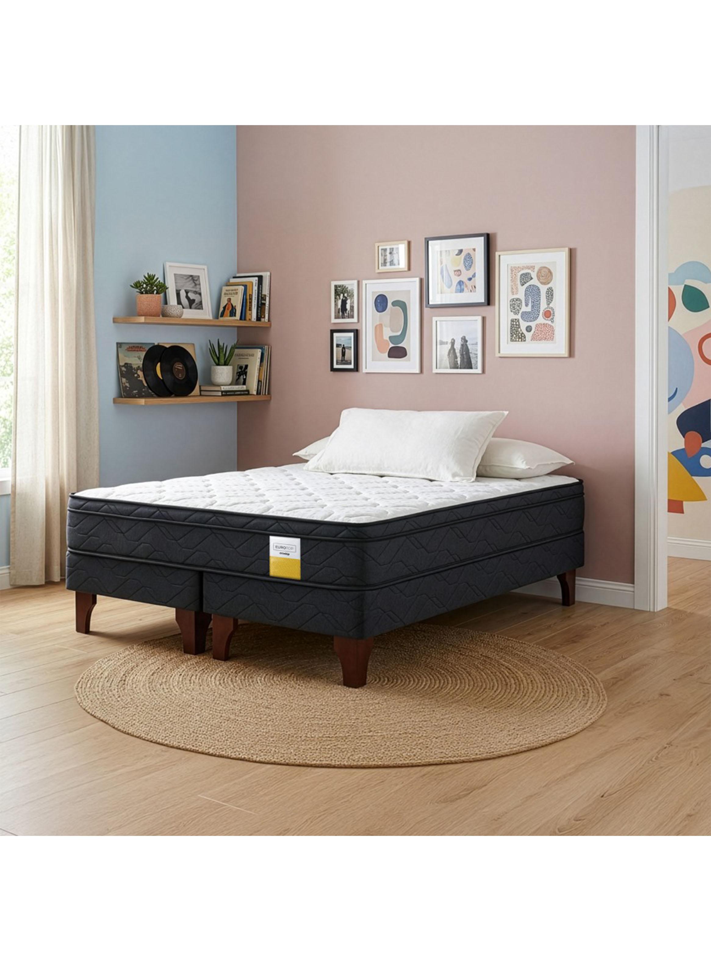 Cama Europea Eurotop 1.5 Plazas 105x190 cm Drikimp Base Normal-5
