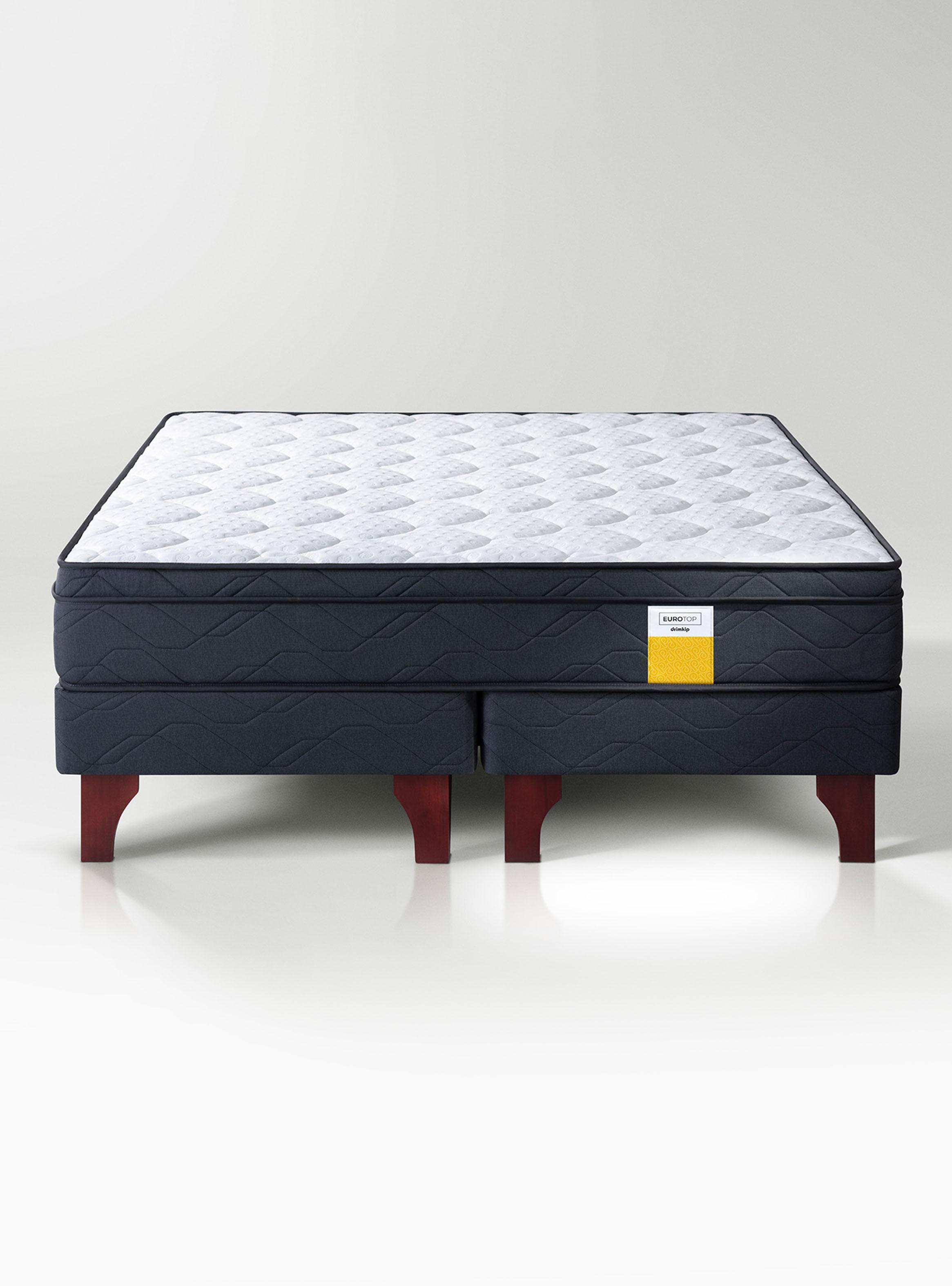 Cama Europea Eurotop Full 137x190 cm Drikimp Base Dividida-1