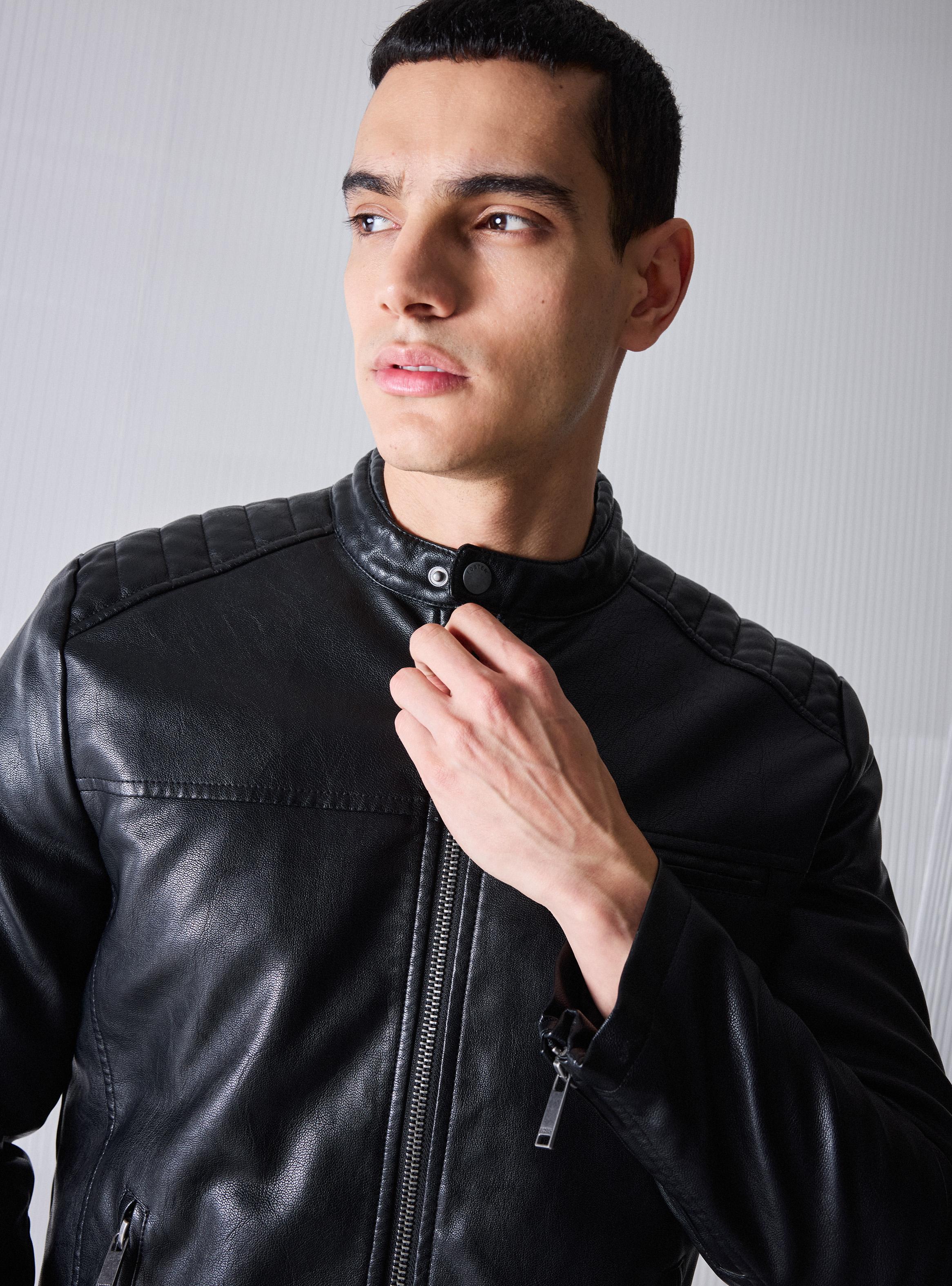 Chaqueta Cuero Sintético-3