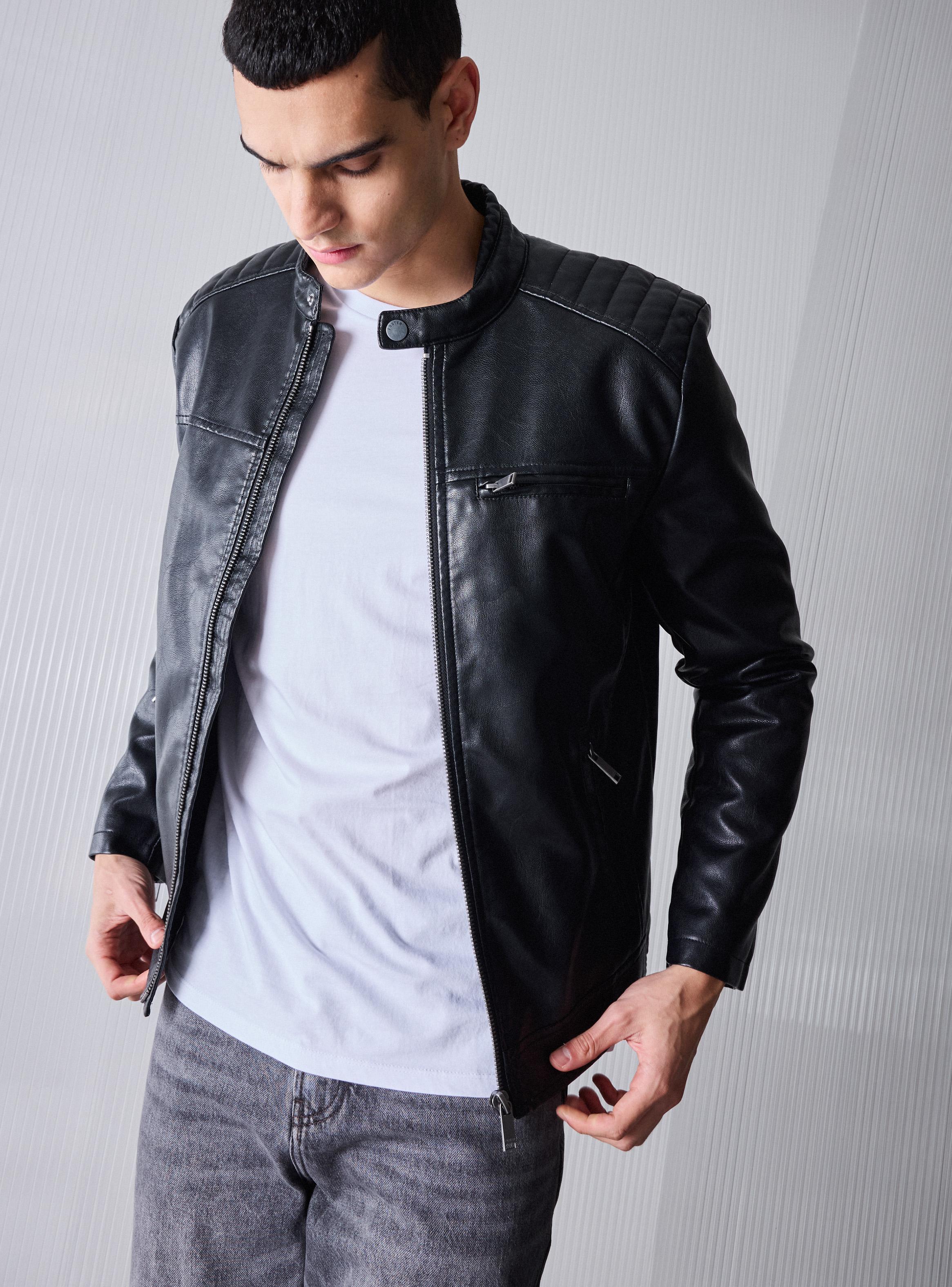 Chaqueta Cuero Sintético-2