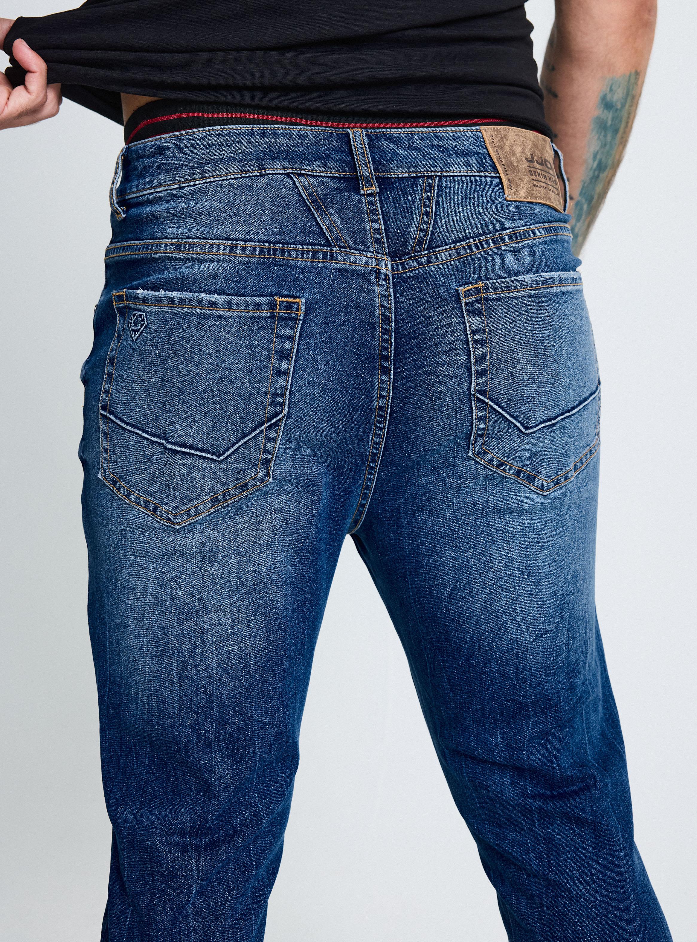 Jeans Crackelado con Roturas-3