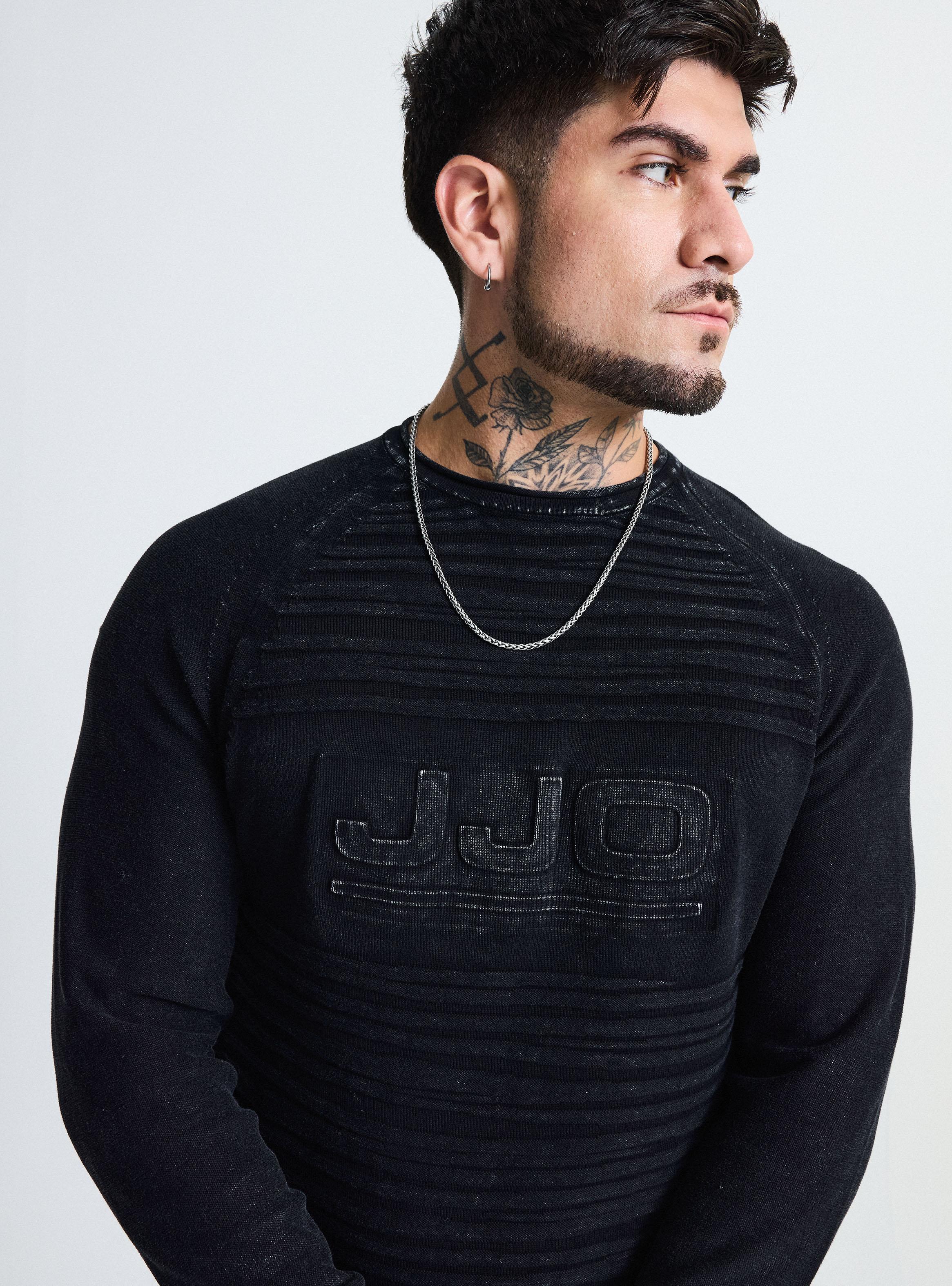 Sweater Manga Raglan con Textura y Logo-2