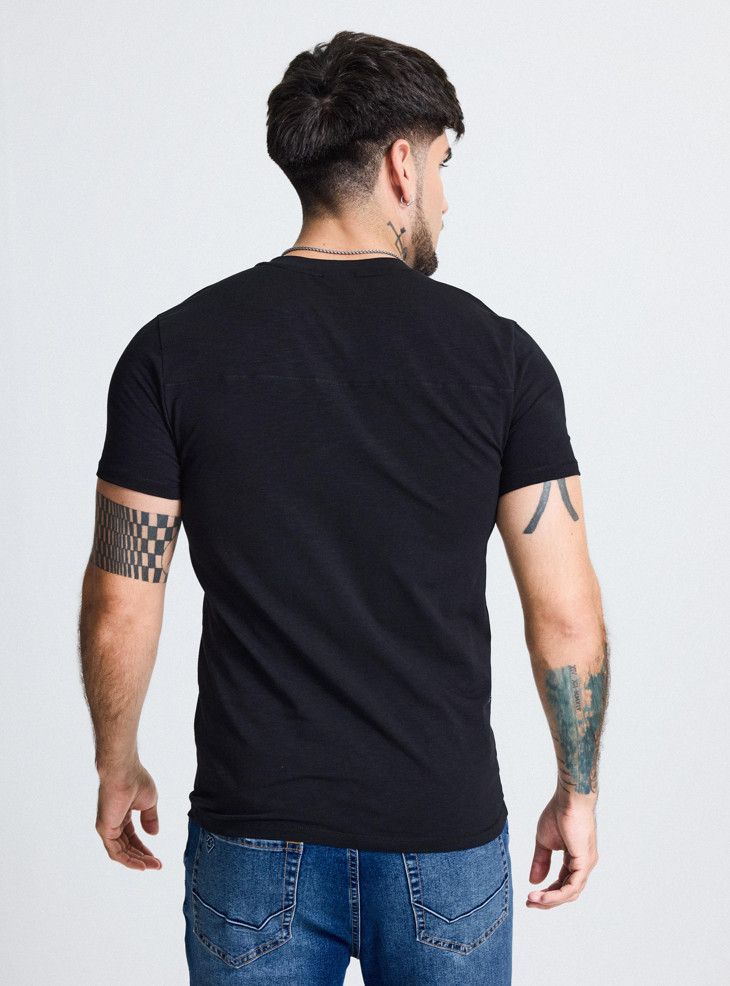 Polera Escote V Grueso con Botones-1