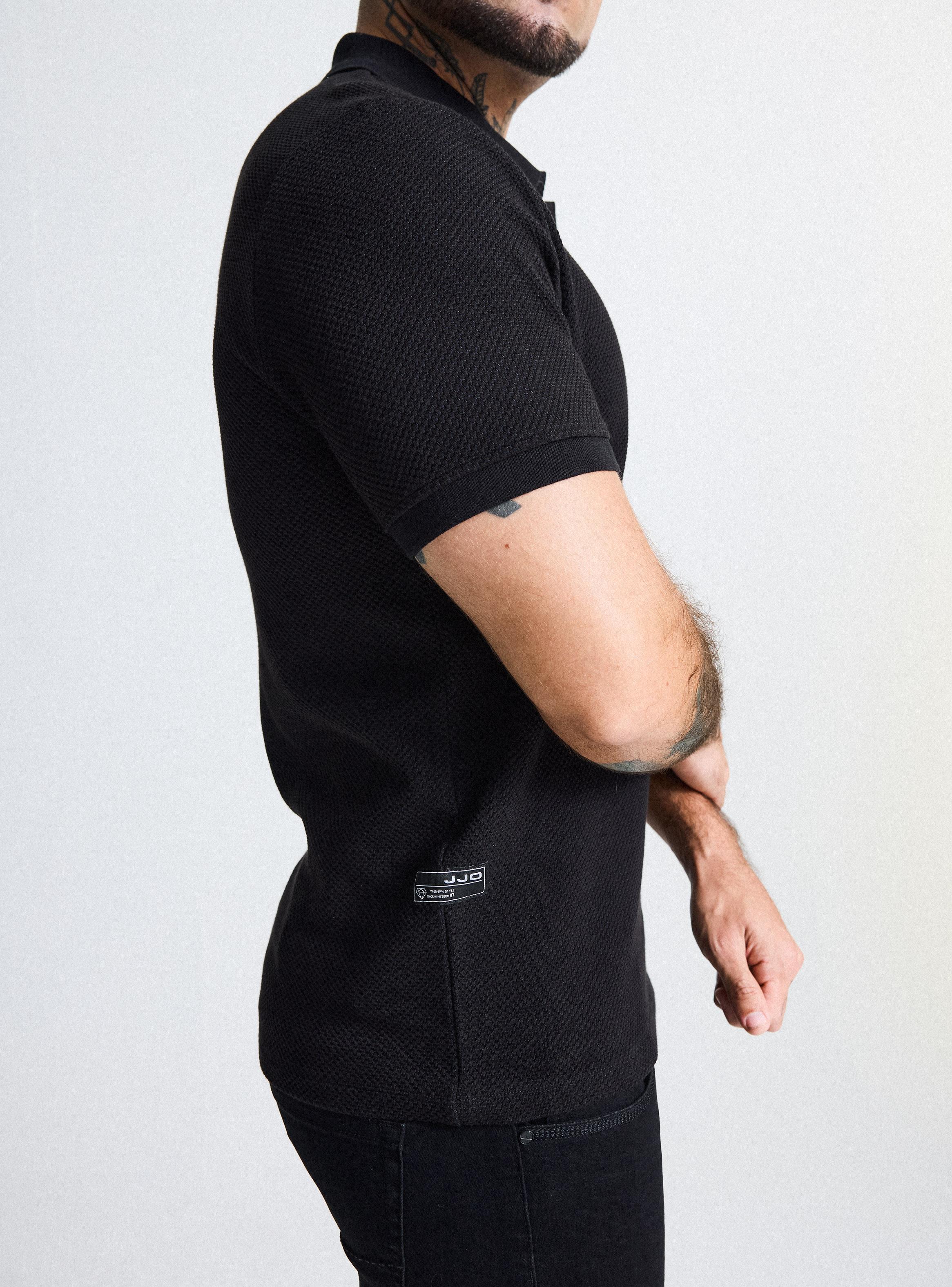 Polera Cuello Polo Tela Texturada-3