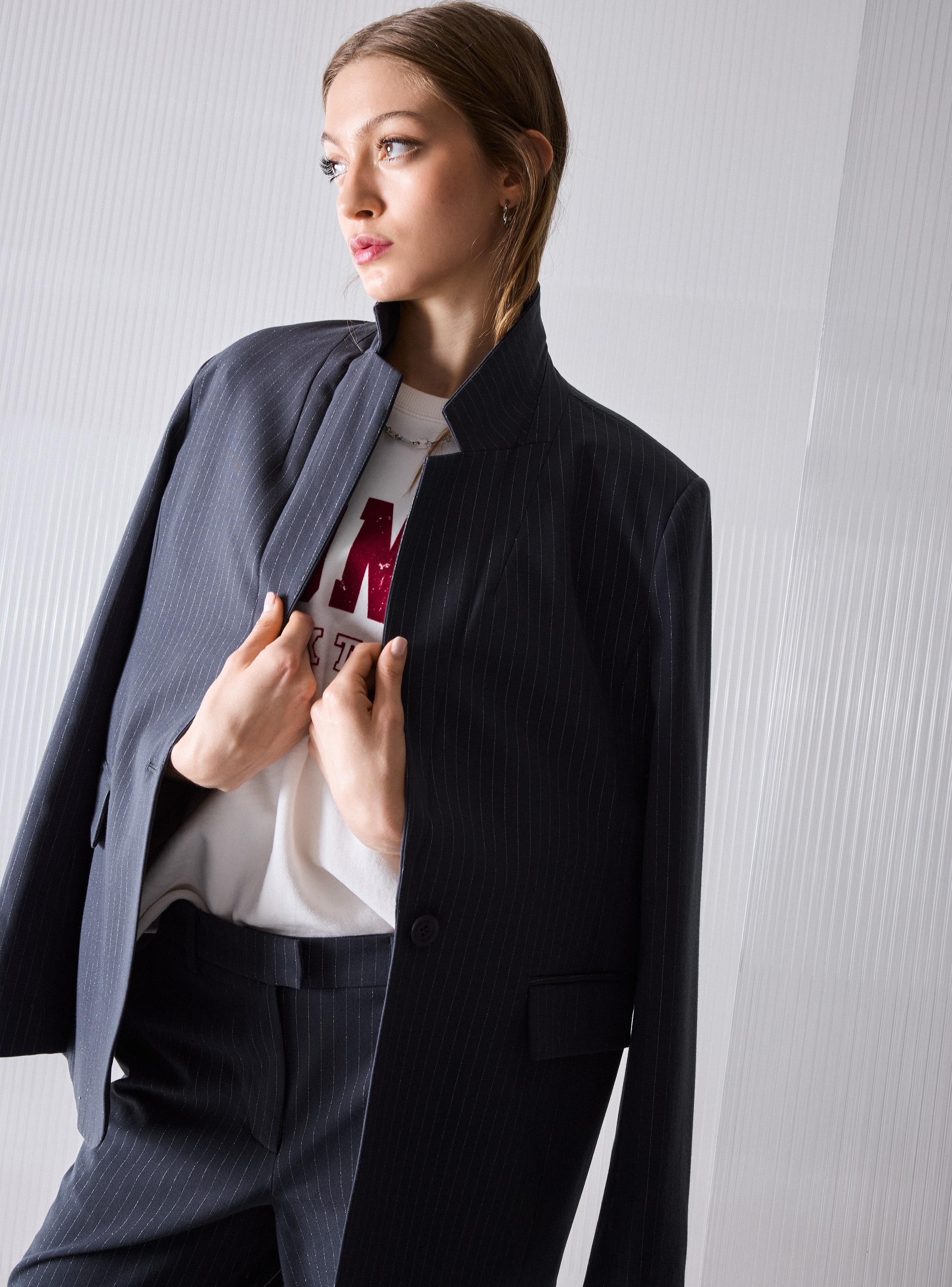 Blazer Aplicación Líneas Lurex-3