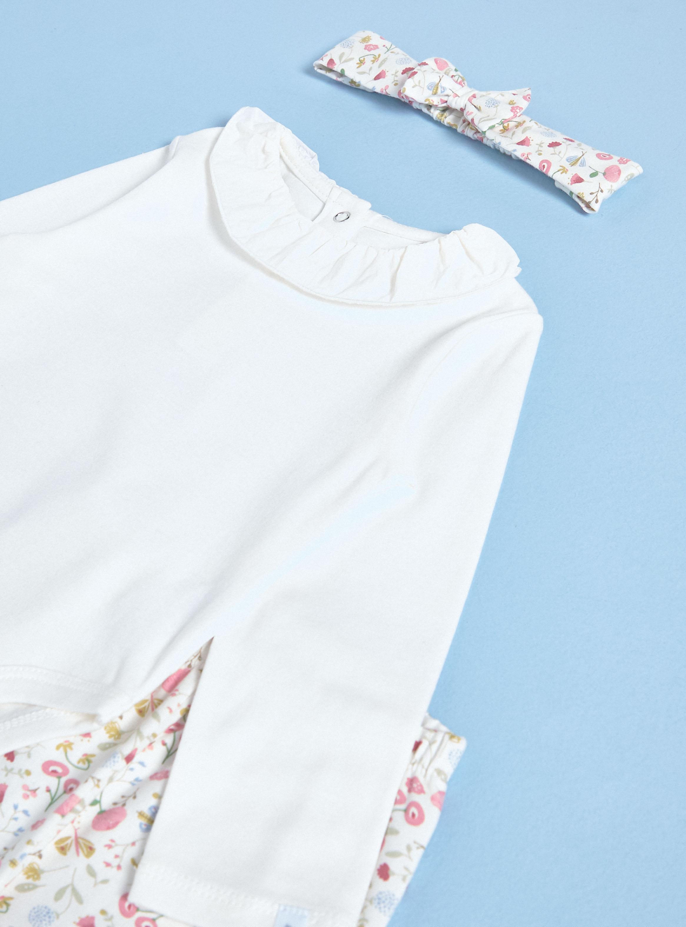 Conjunto Tripack Body, Calza y Cintillo Floral-2