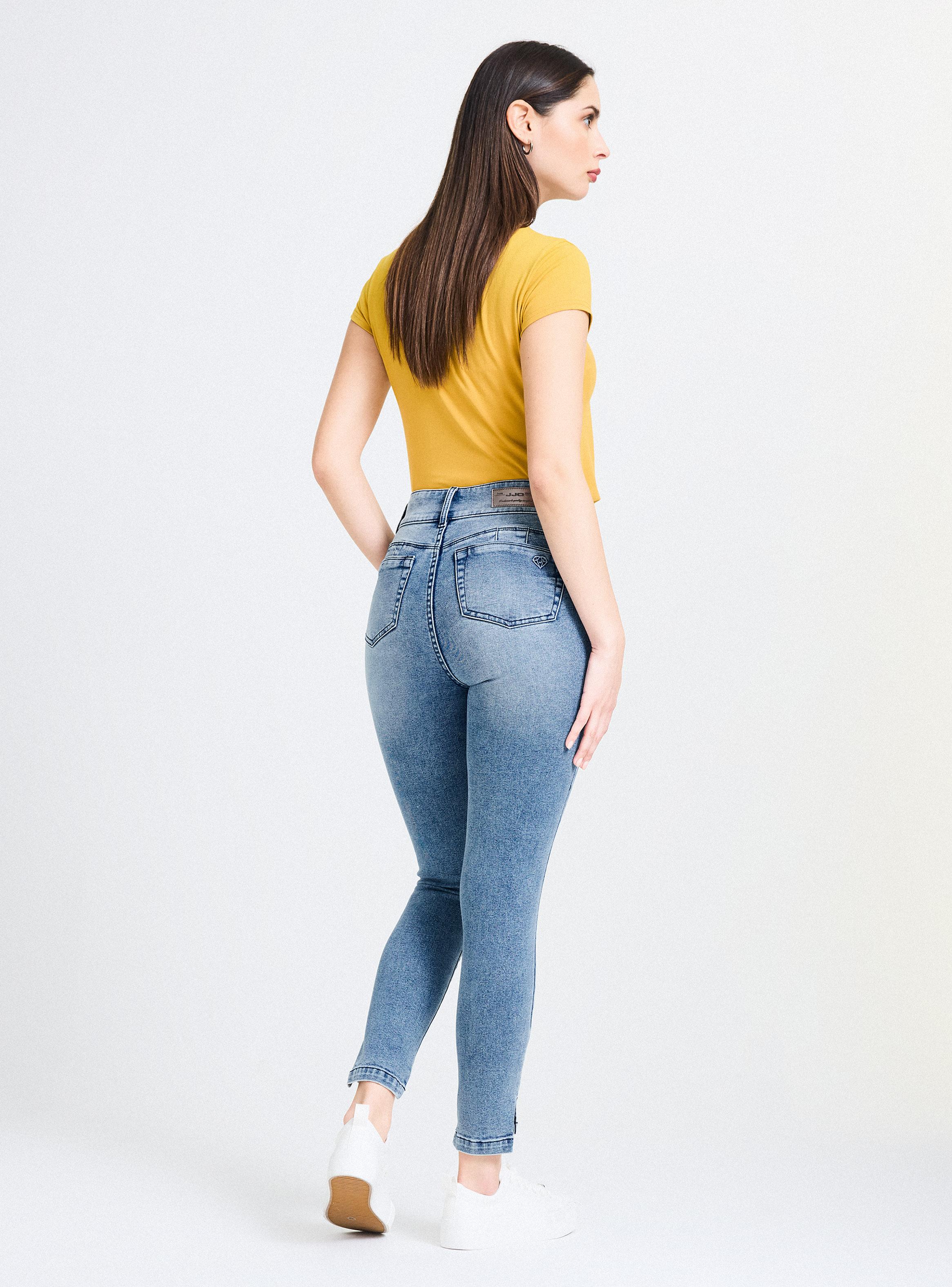 Jeans Push Up Pieza Bolsillo con Strass-5