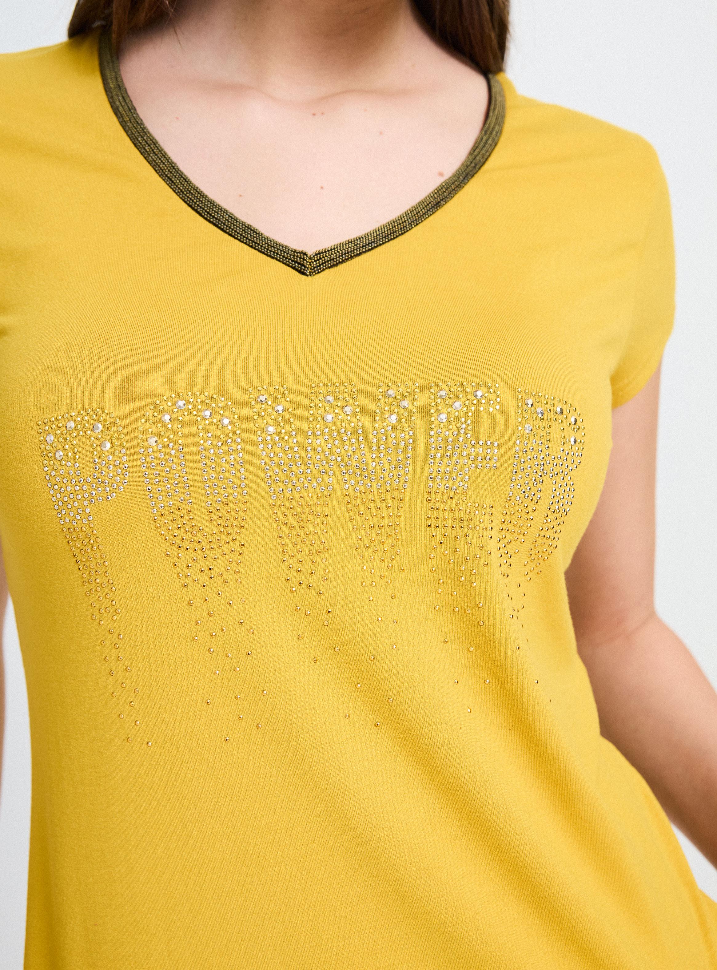 Polera Cuello V con Aplicación de Cadena-2