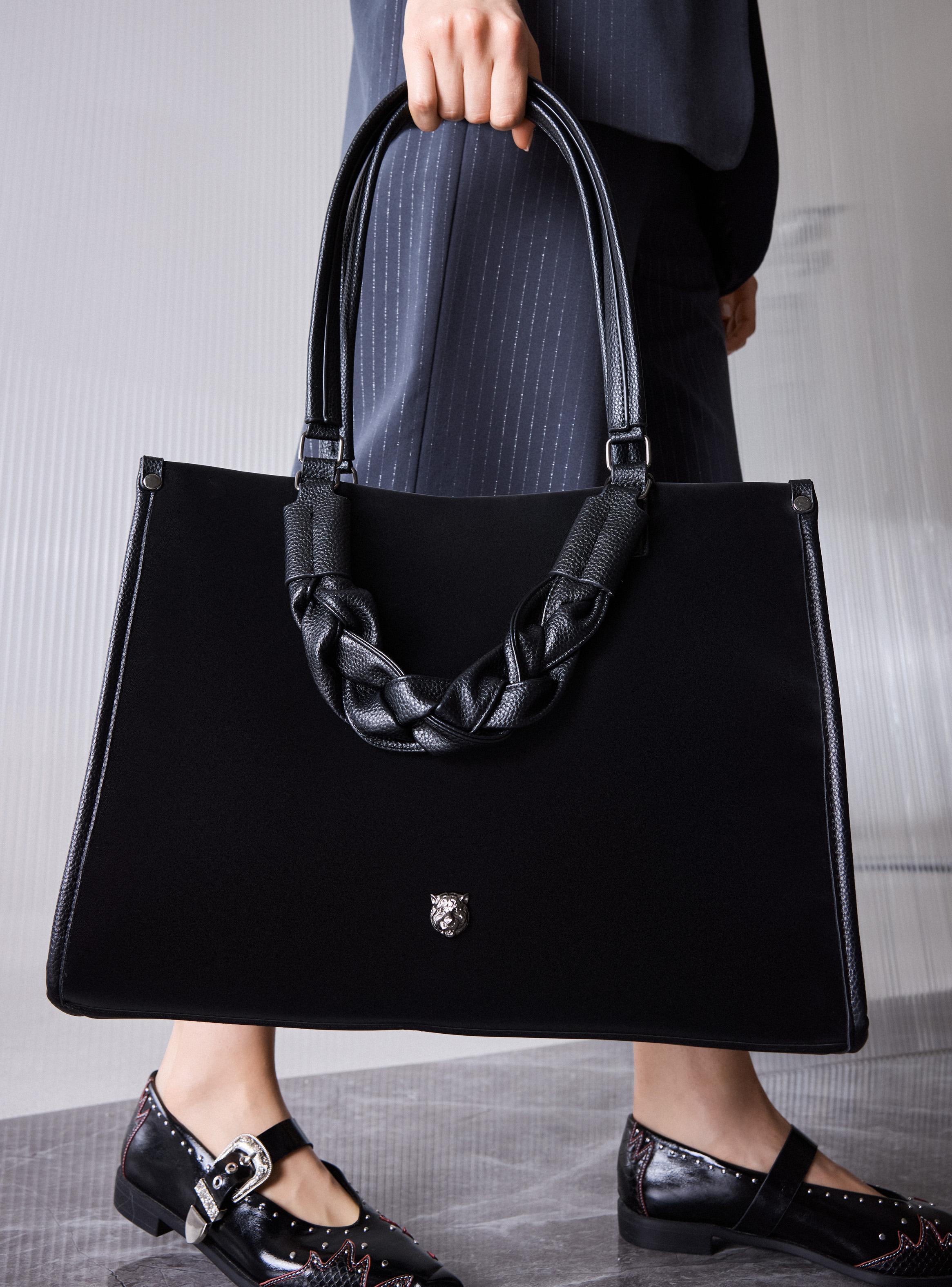 Cartera Tote Asa Trenzada-6