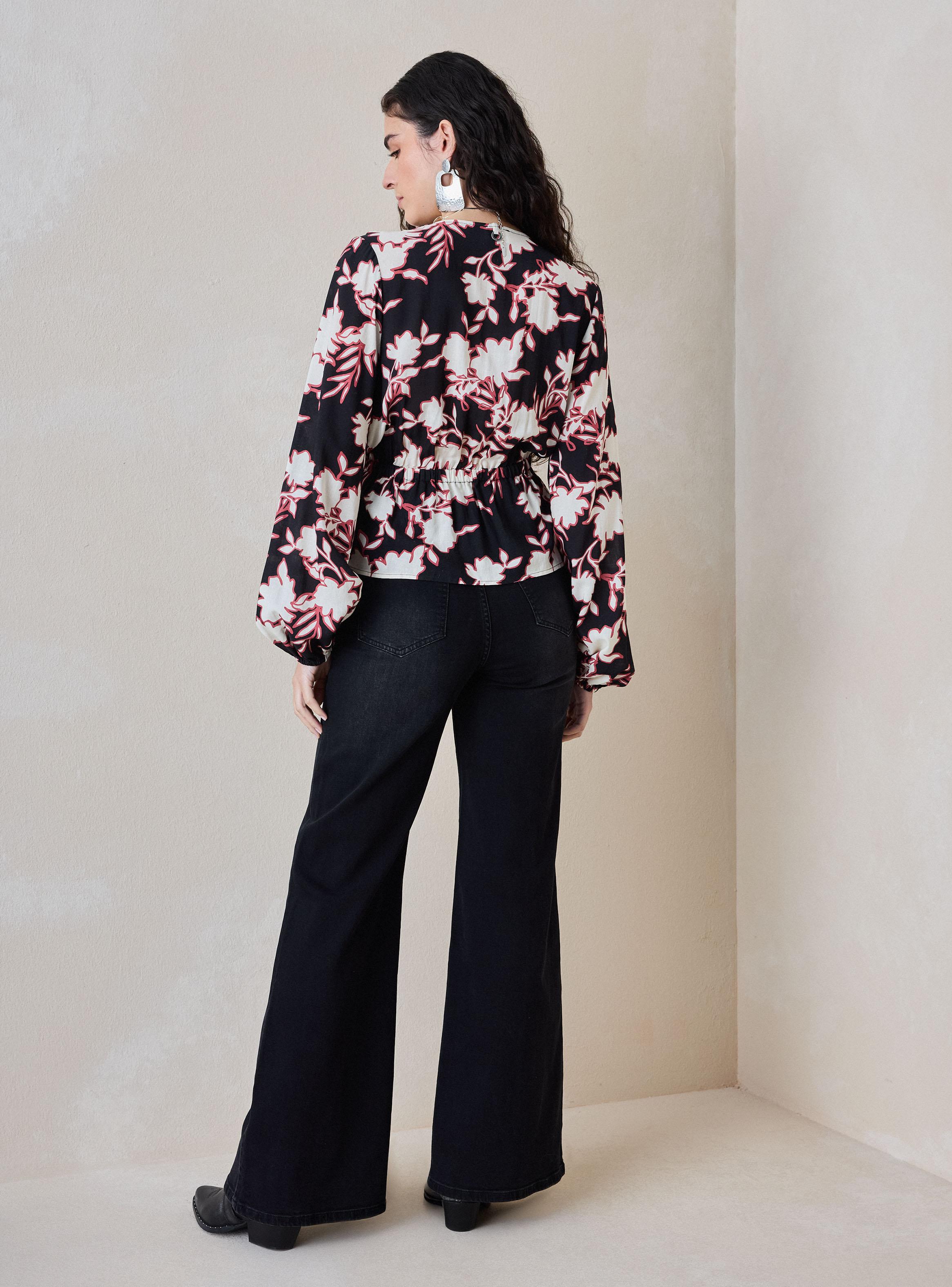 Blusa Estampado Y Broches Delantero-5