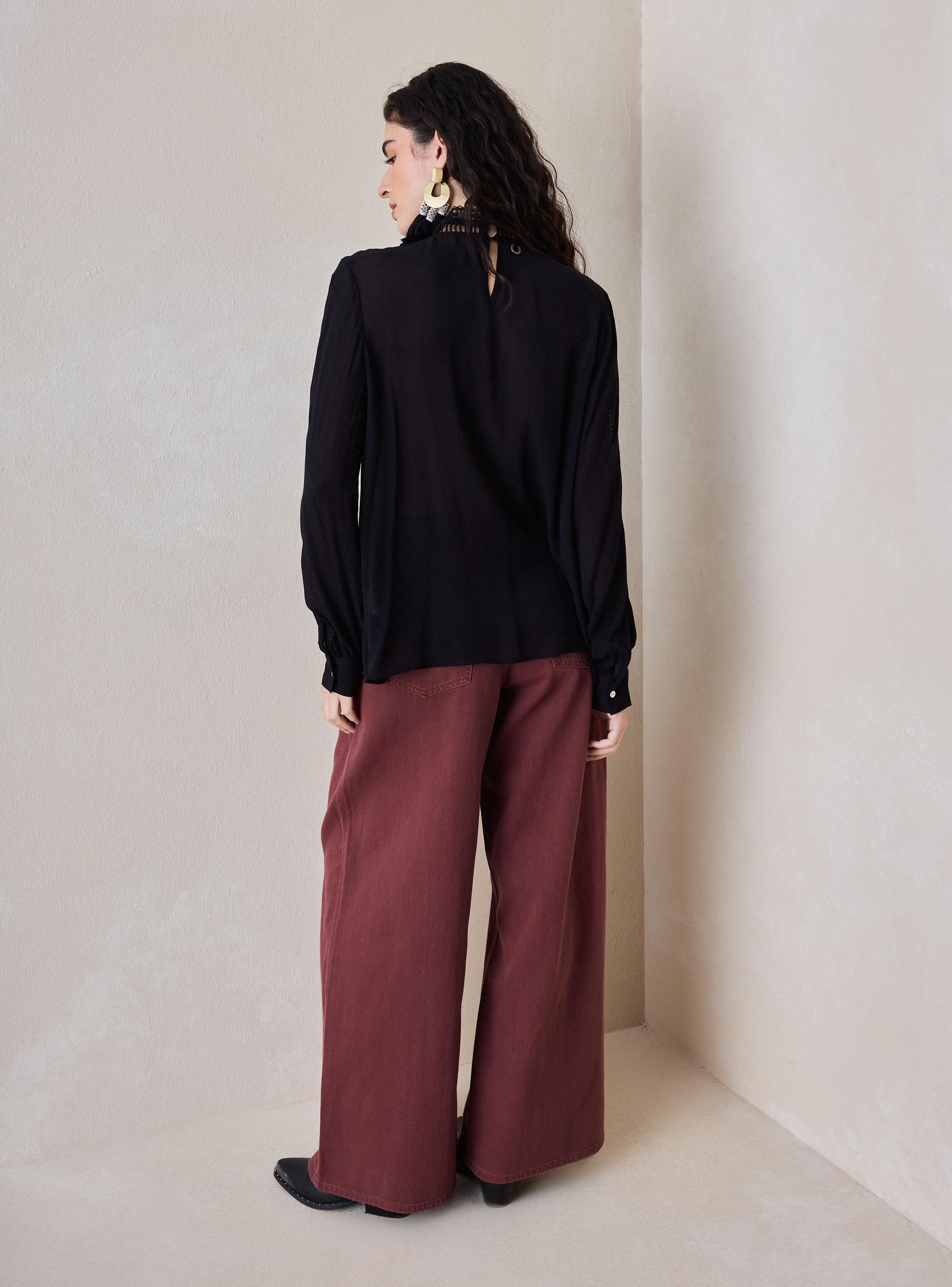 Blusa Encaje Y Bordado-5