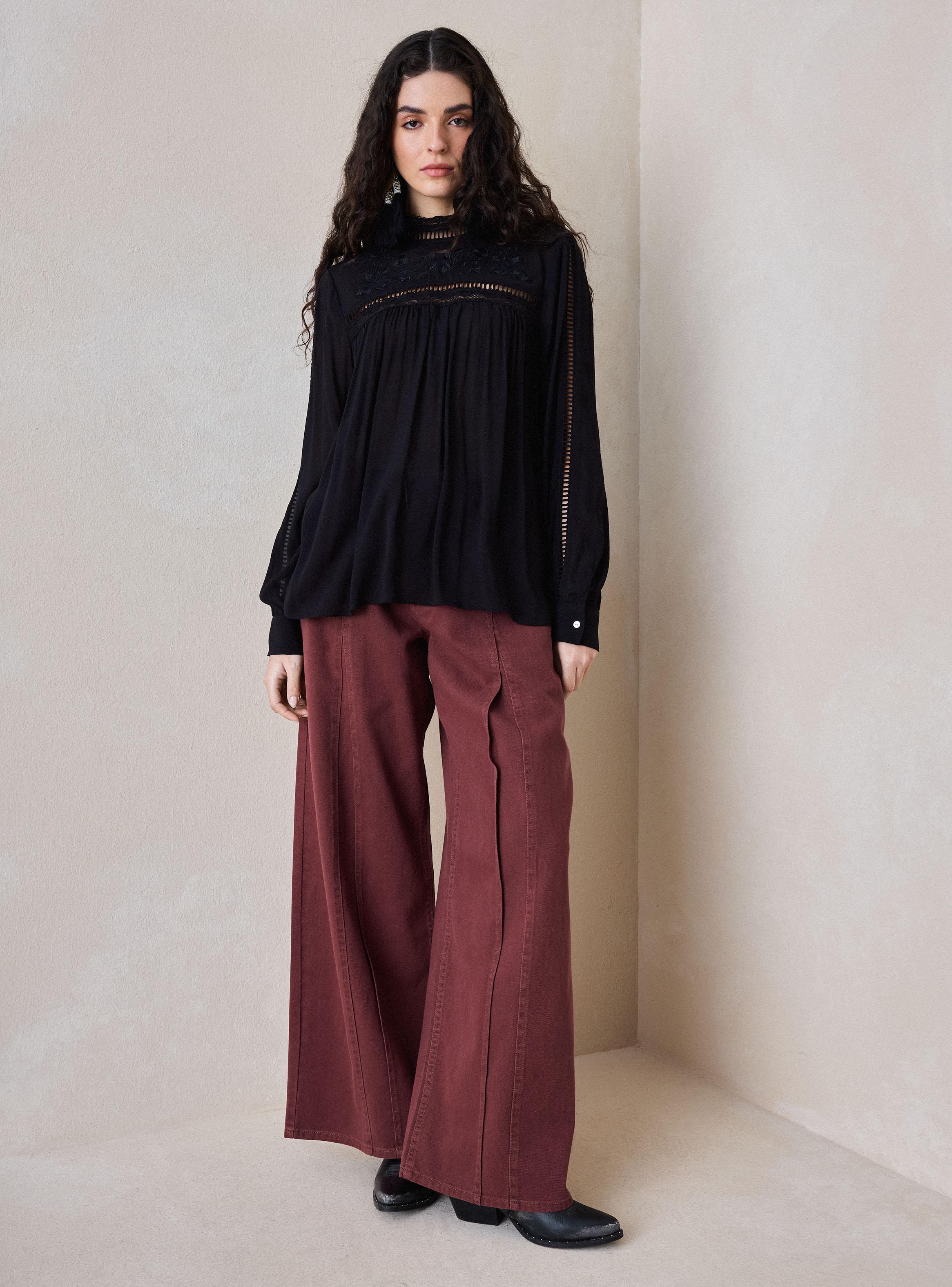 Blusa Encaje Y Bordado-4