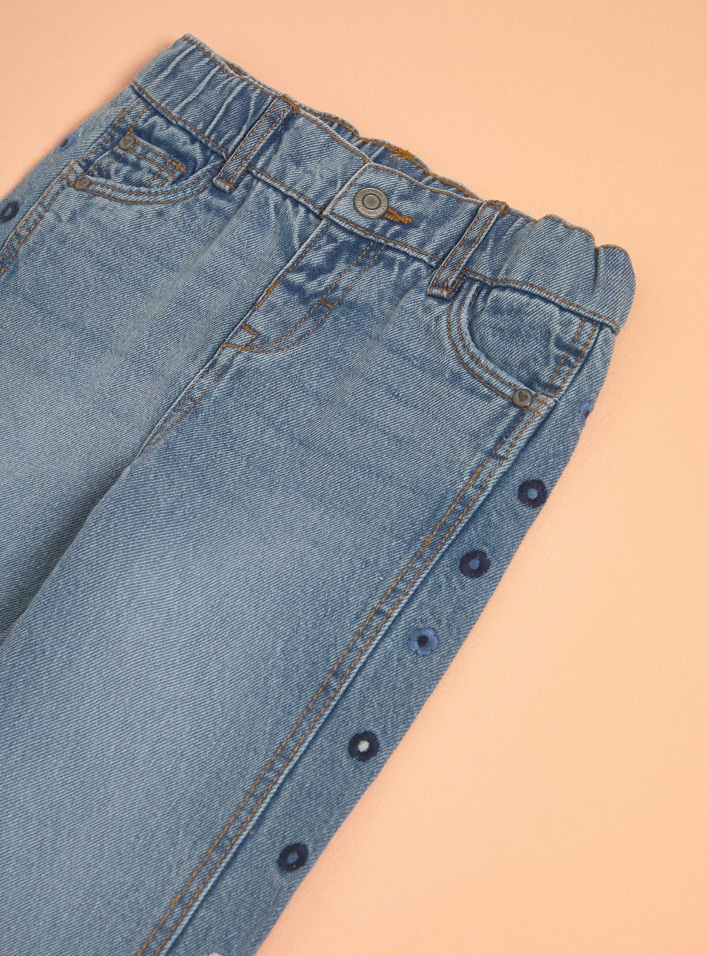 Jeans Diseño Flores-2