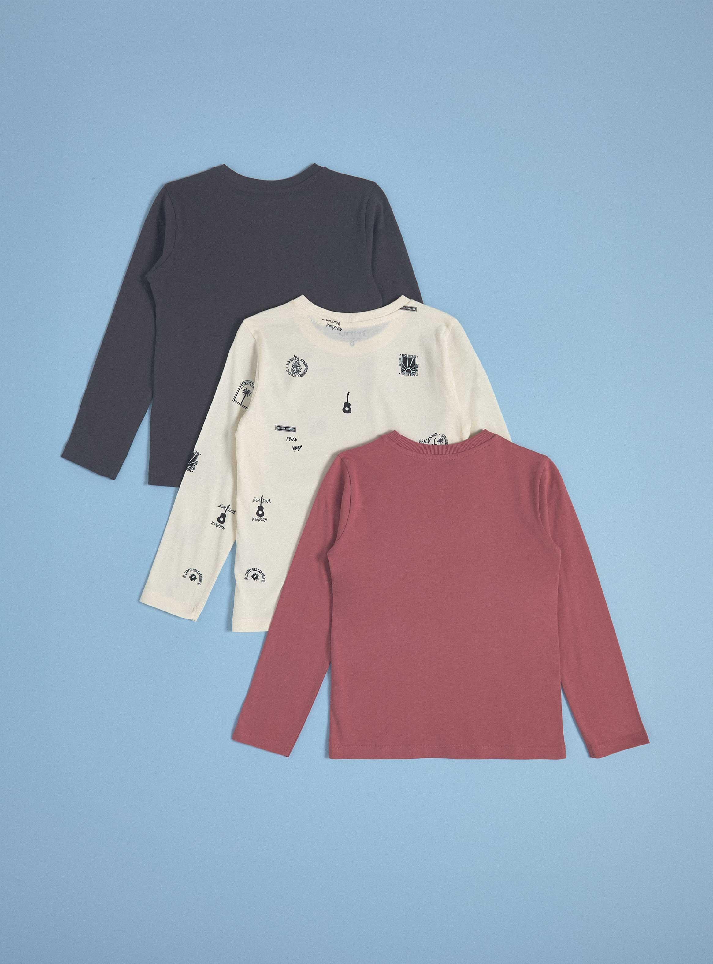 Polera Tripack Estampado Niño-2