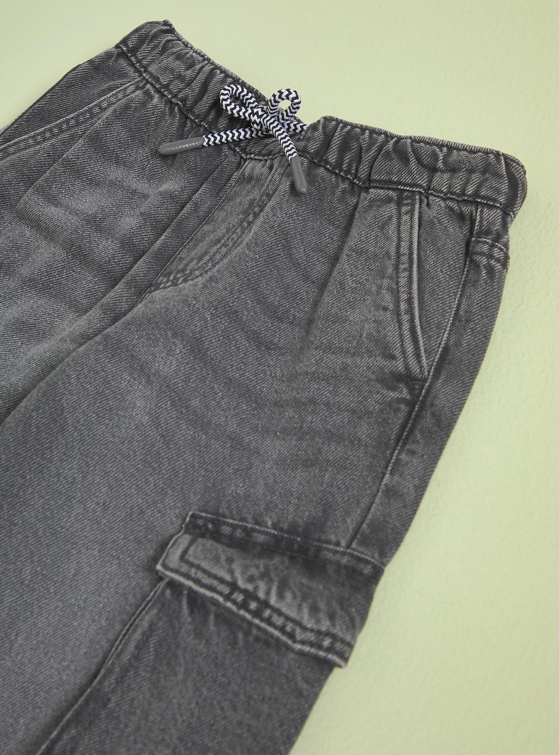 Jeans Denim Cargo Algodón-2