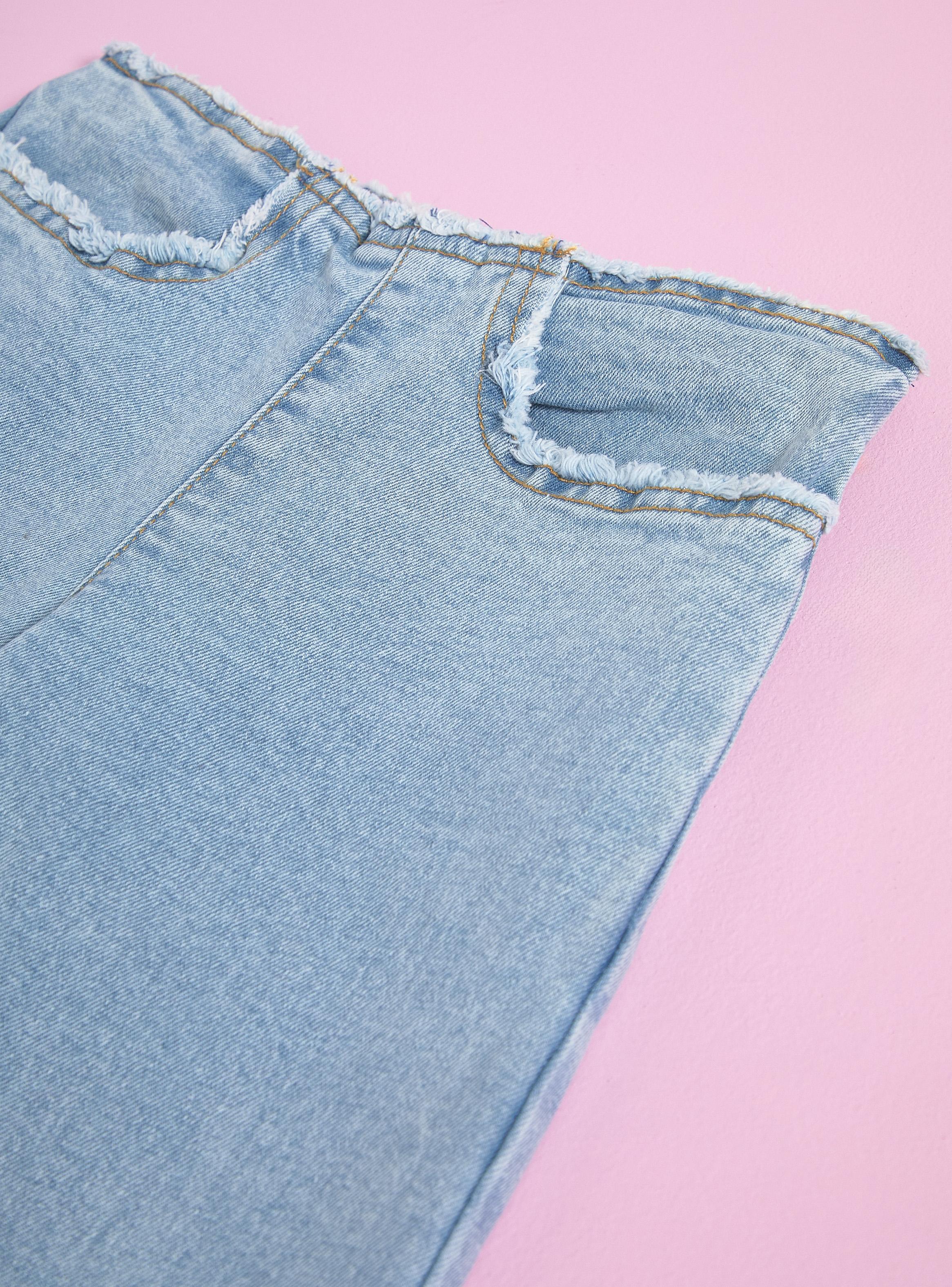 Jeans Wide Leg con Desflecados-2