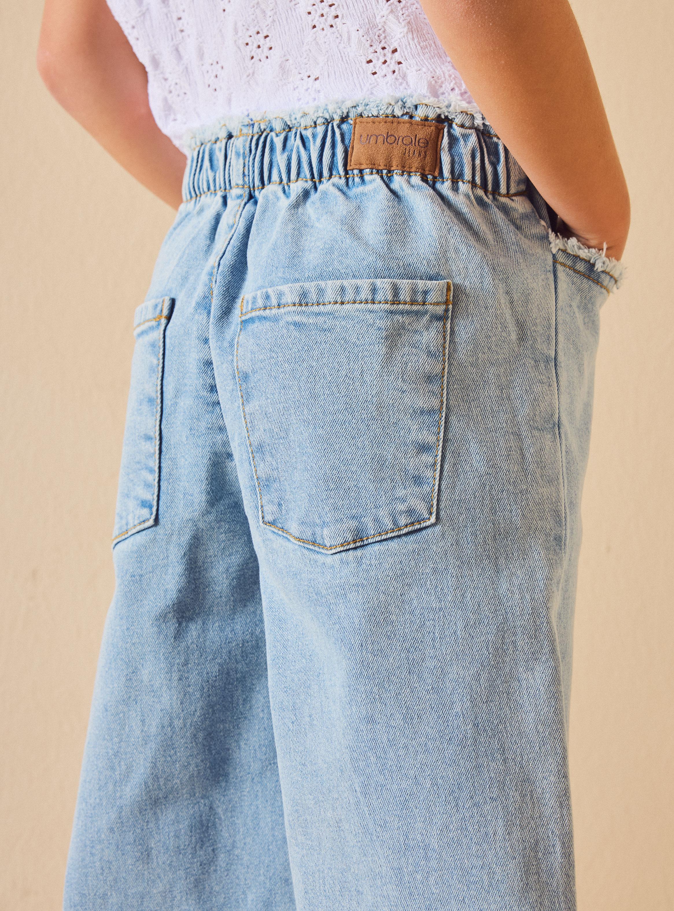 Jeans Wide Leg con Desflecados-4