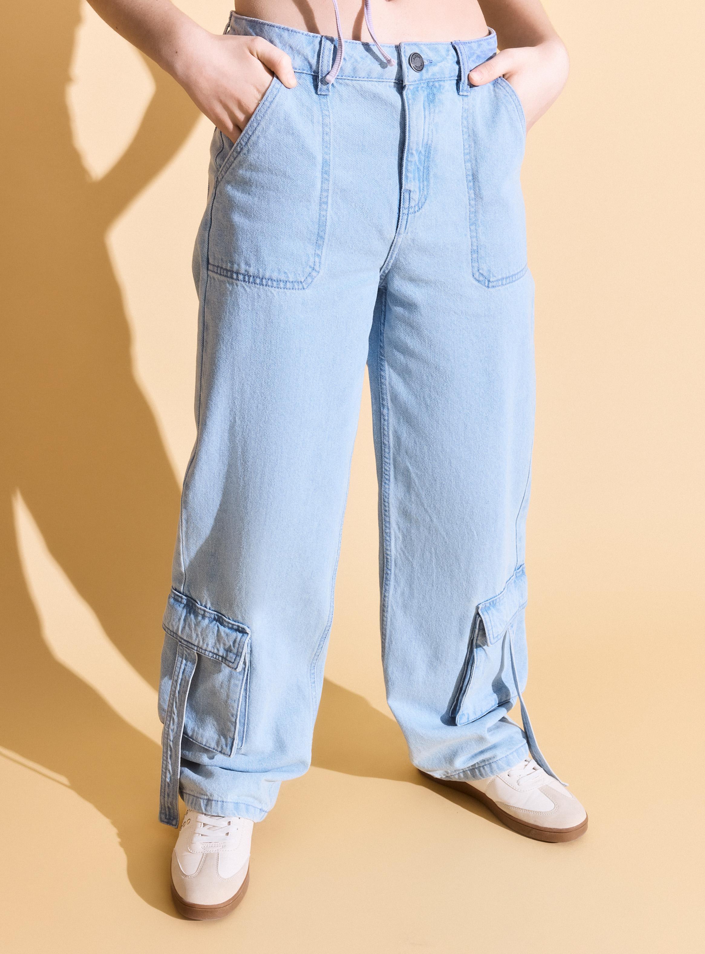 Jeans Bolsillos Cargo Abajo-4