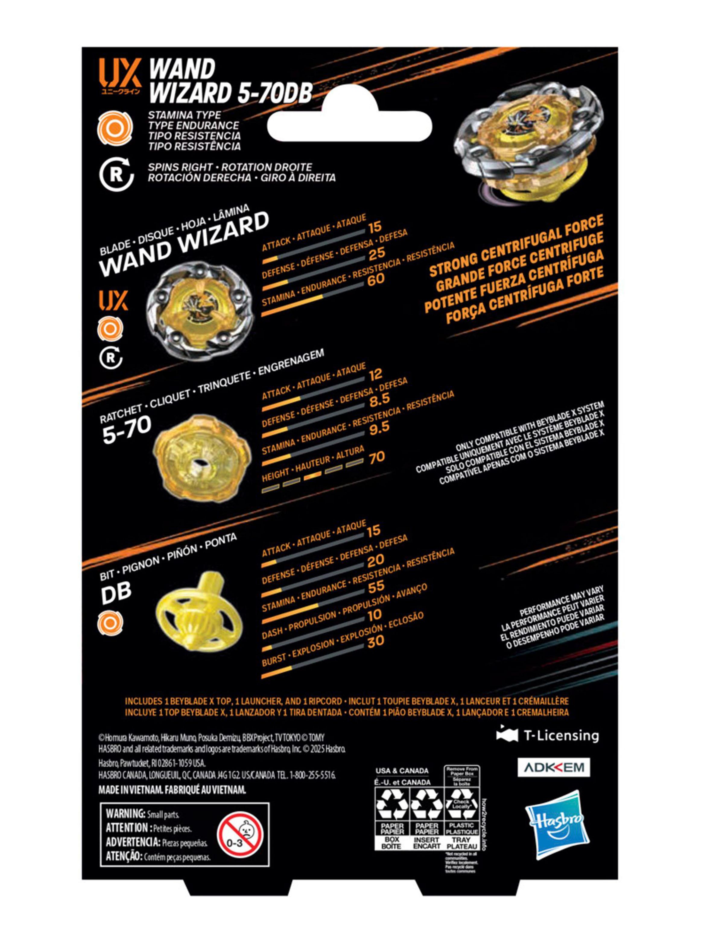Trompo Beyblade X Kit de Refuerzo Wand Wizard 5-70DB UX-5