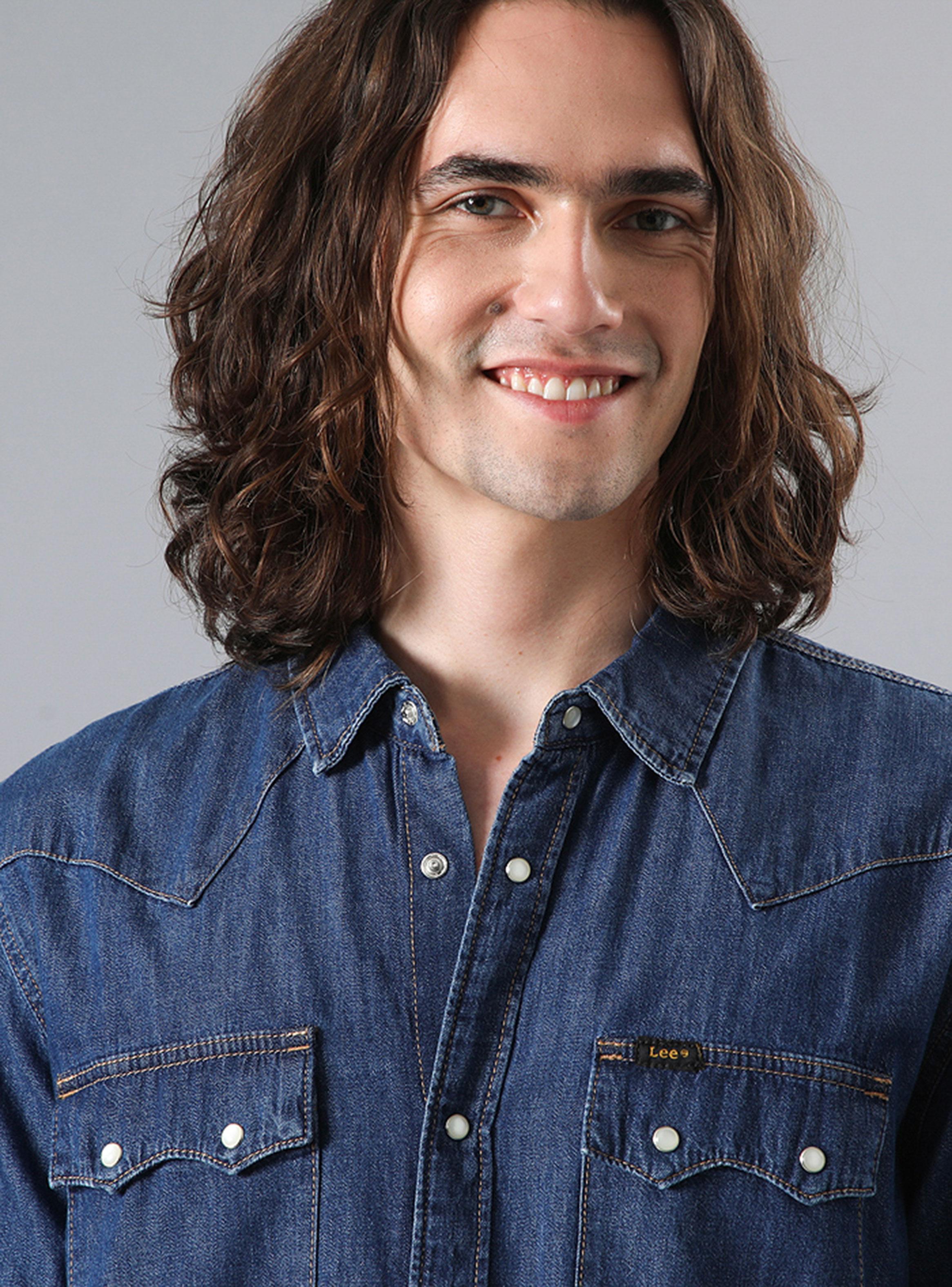 Camisa Casual Denim Leewestern Oscura-2