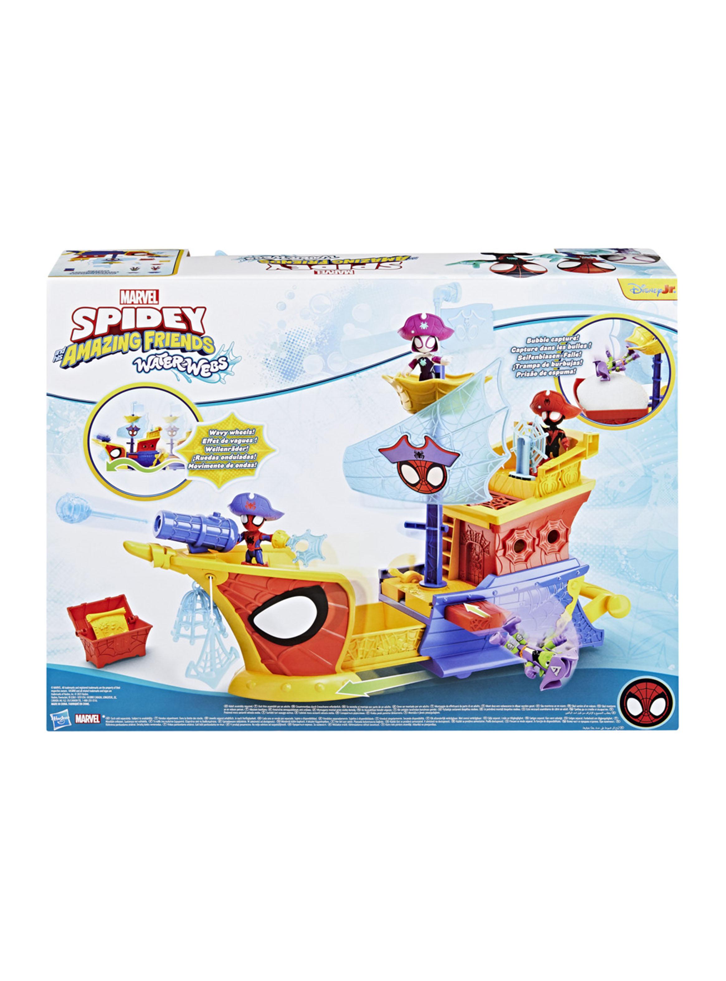 Figura de Acción Spidey Water-Webs Telarañas y Burbujas Barco Pirata-3