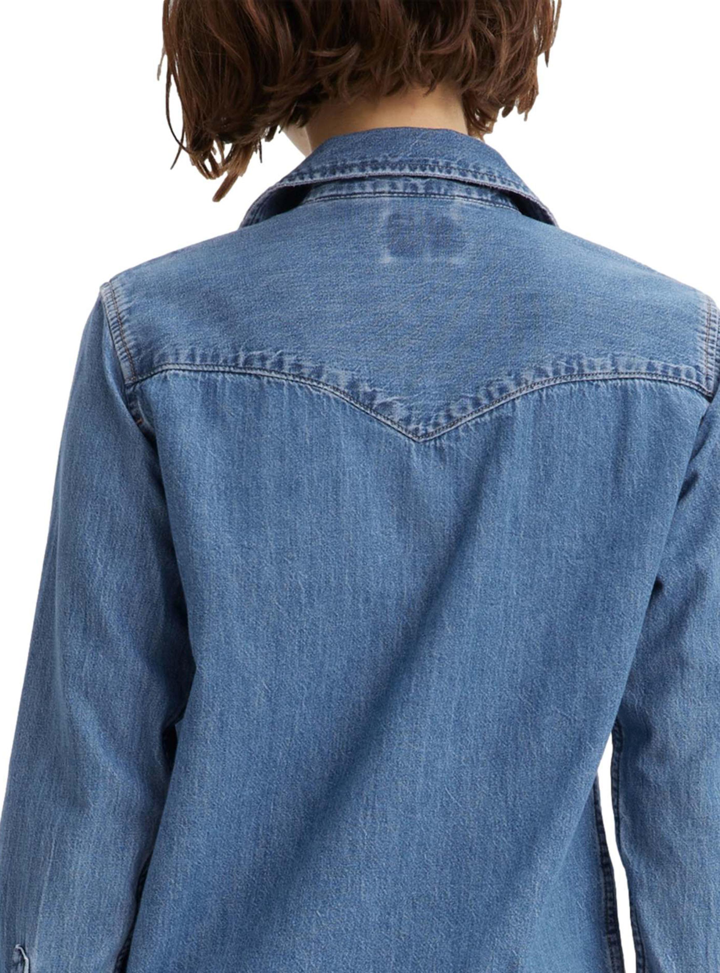 Camisa Western Denim con Botones de Broches-3