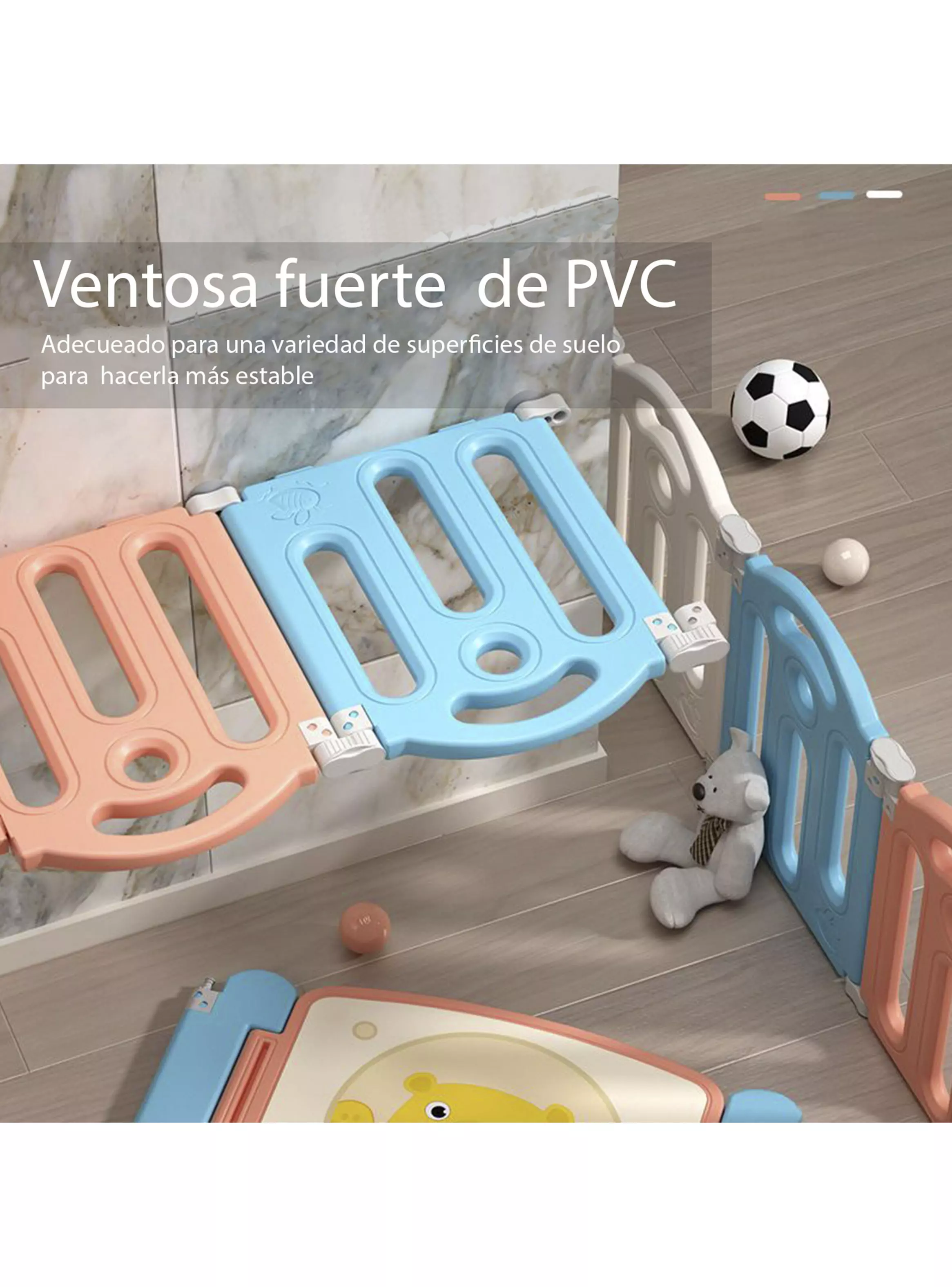 Corral de Juego Plegable Blanco 240 cm-2