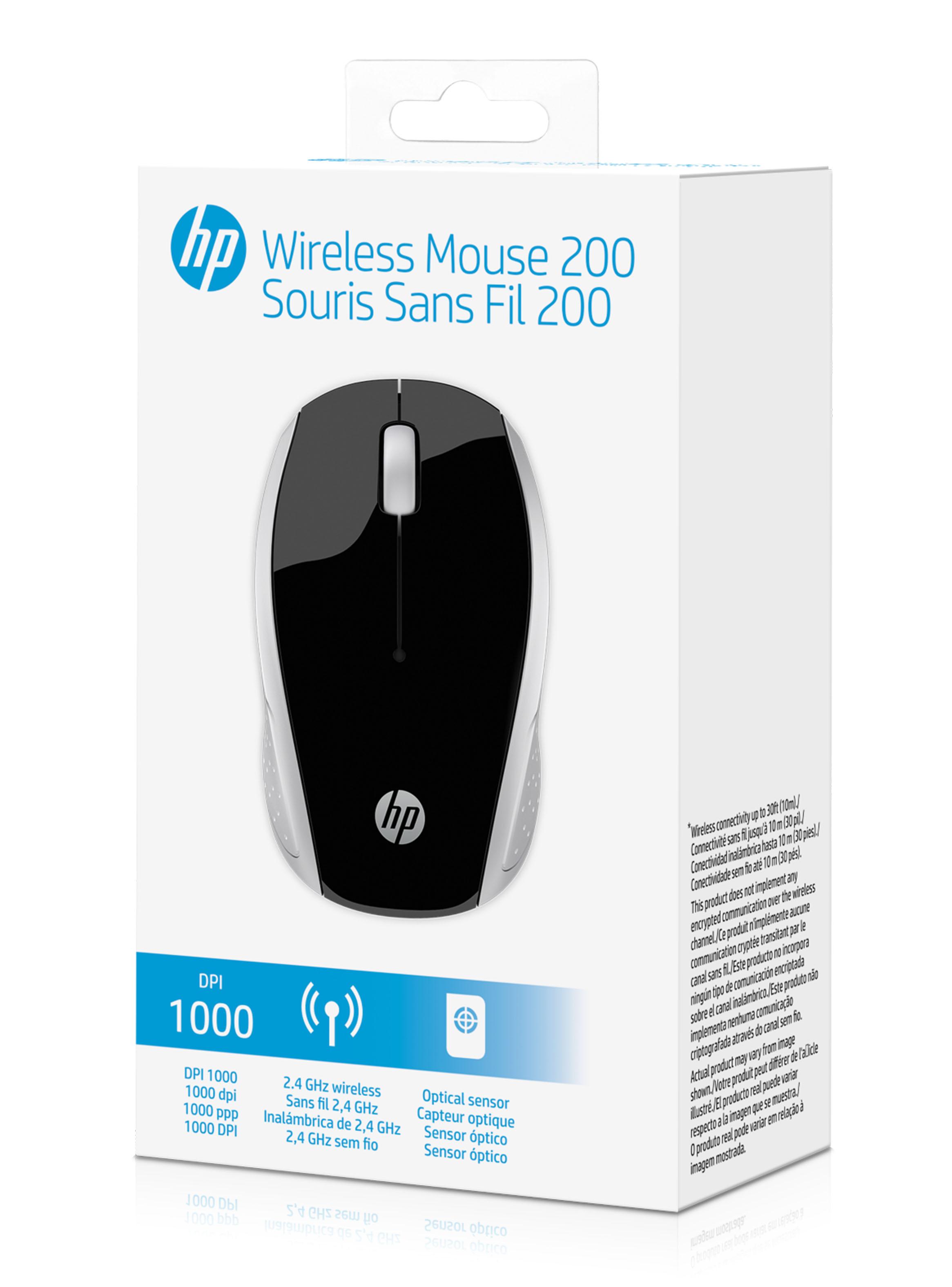 Mouse Inalámbrico HP200 Gris-3