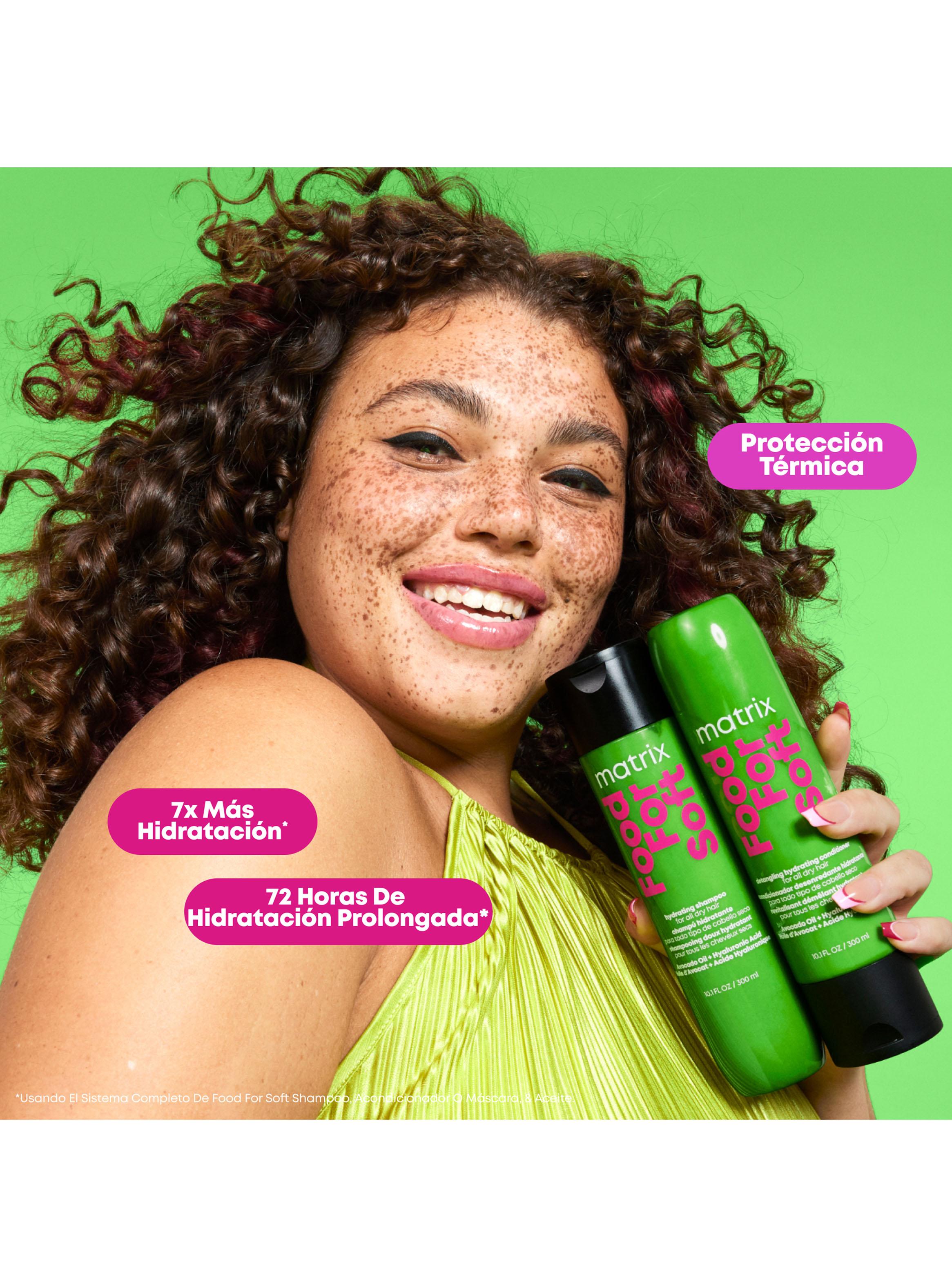 Set Shampoo 300 ml + Acondicionador 300ml Hidratación Cabello Seco Food For Soft Matrix-3