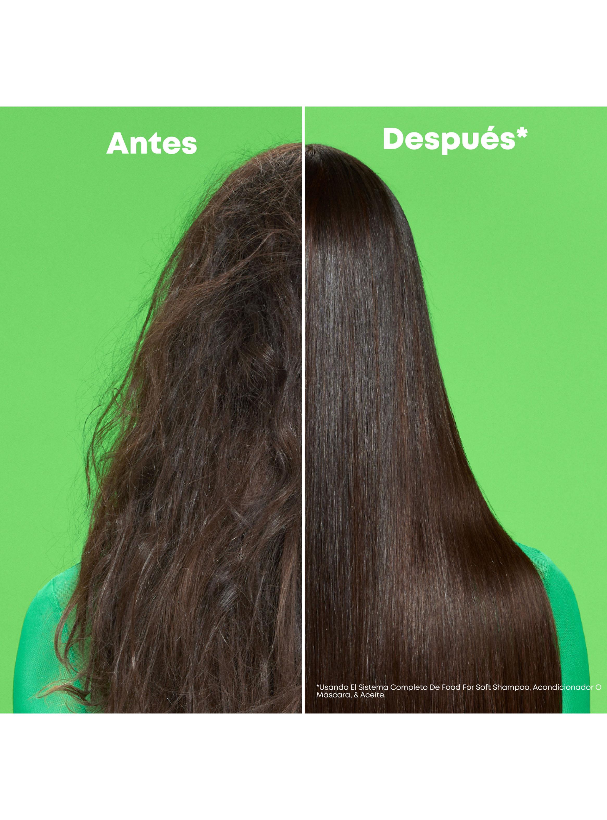 Set Shampoo 300 ml + Acondicionador 300ml Hidratación Cabello Seco Food For Soft Matrix-4