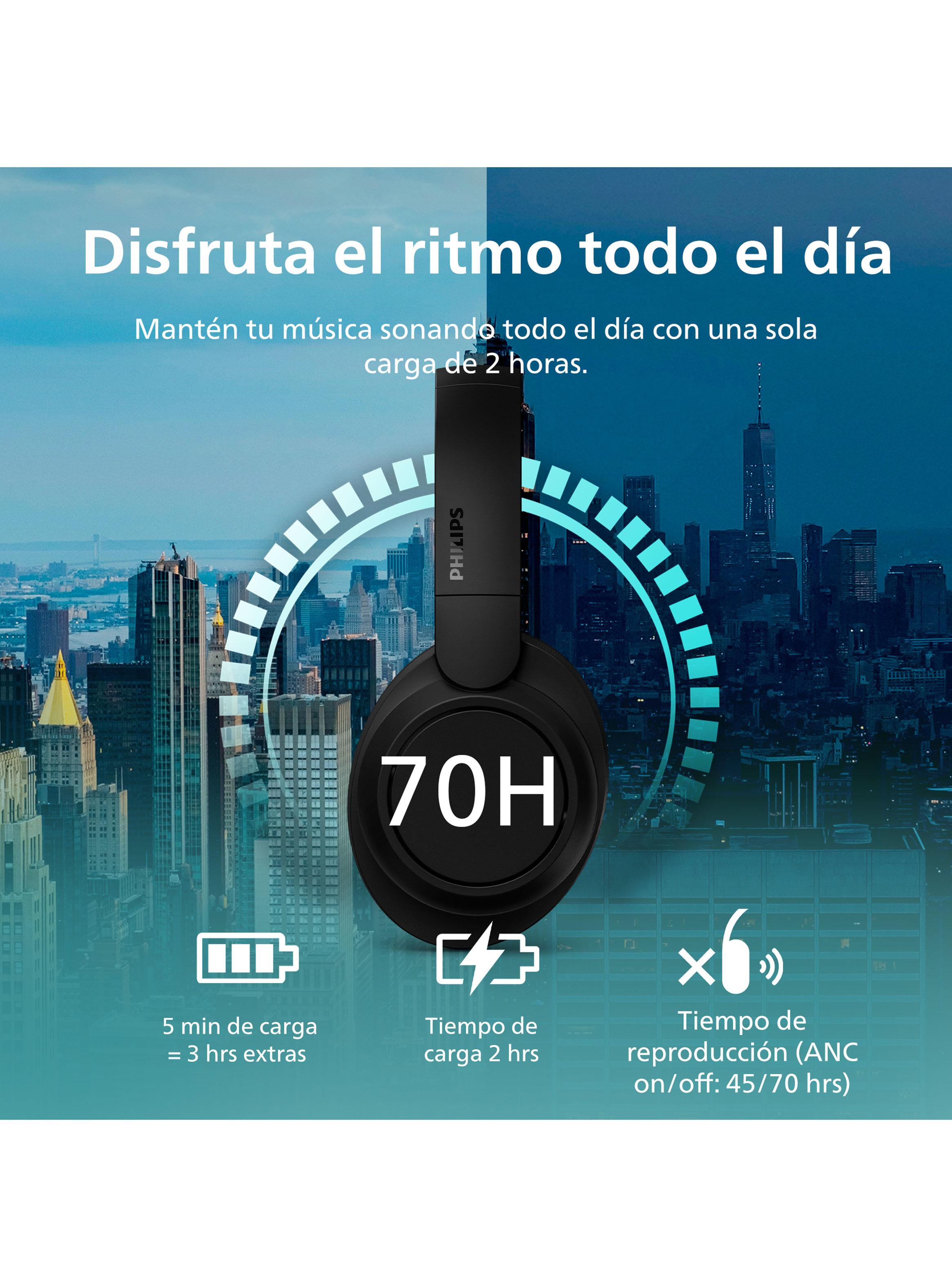 Audífonos Bluetooth Noise Cancelling TAH6509 Negro-3
