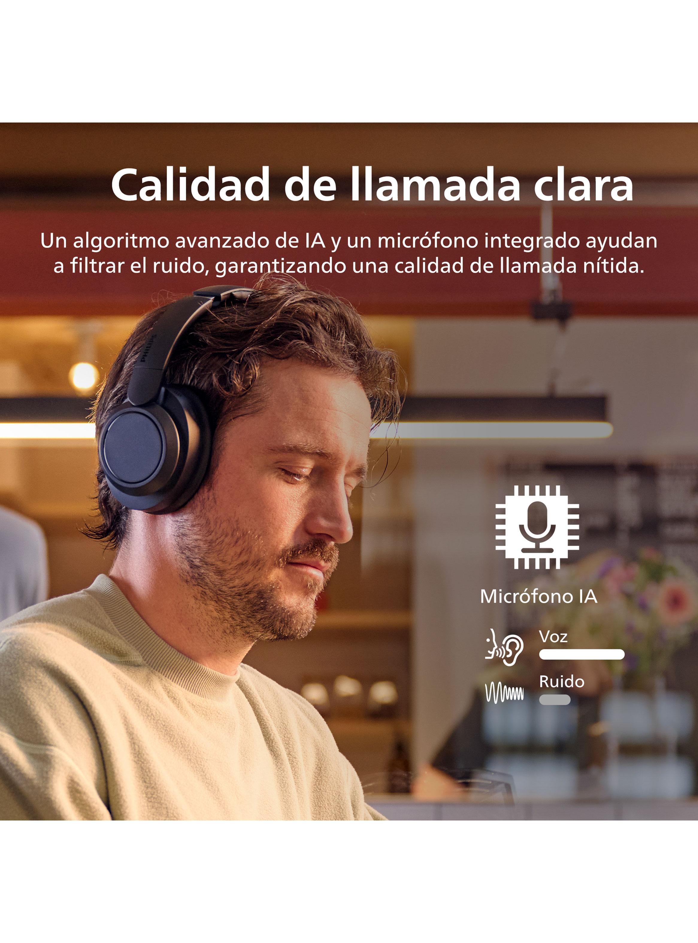 Audífonos Bluetooth Noise Cancelling TAH6509 Negro-5