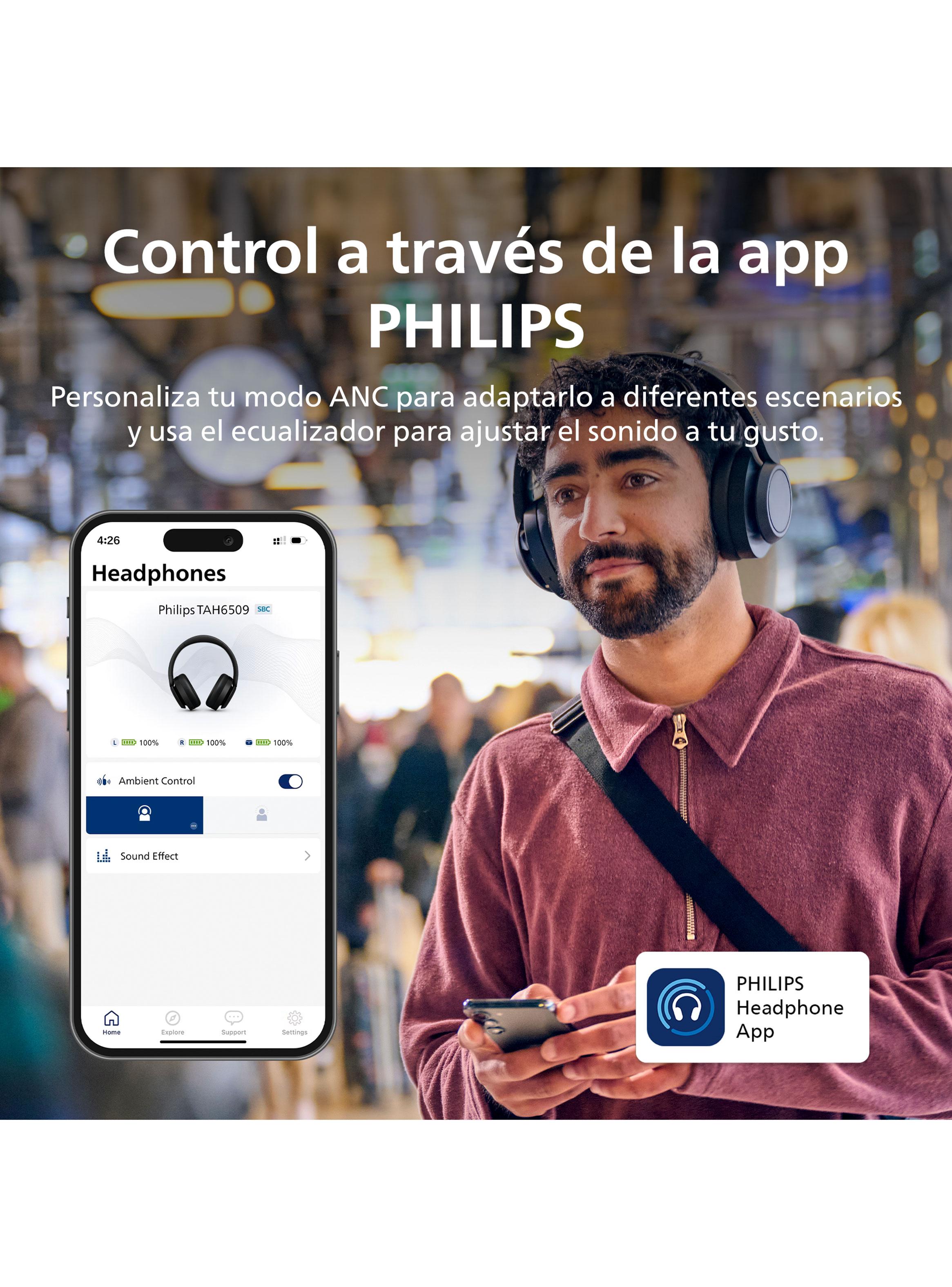 Audífonos Bluetooth Noise Cancelling TAH6509 Negro-6