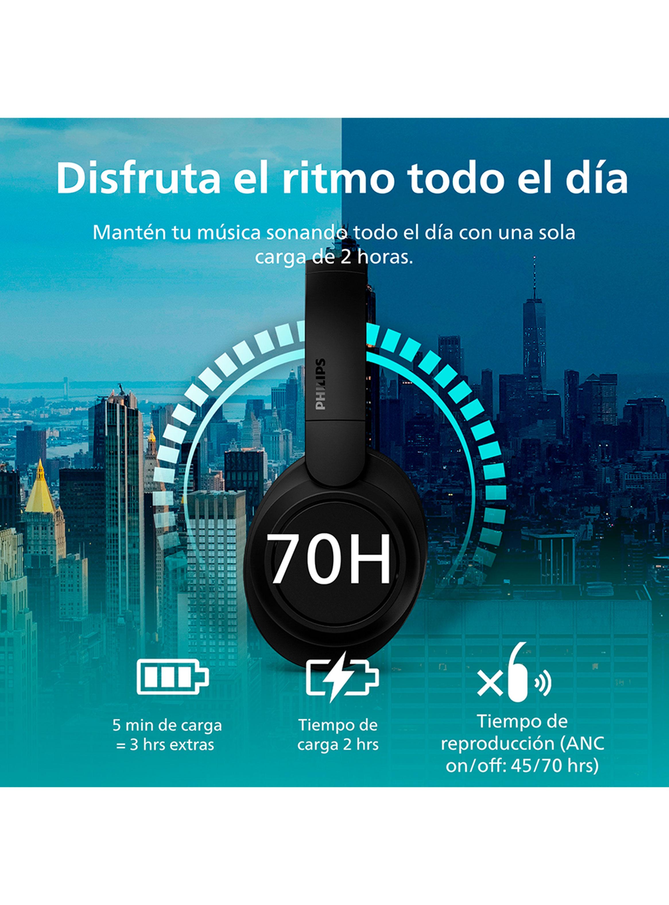 Audífonos Bluetooth Noise Cancelling TAH6509 Negro-4